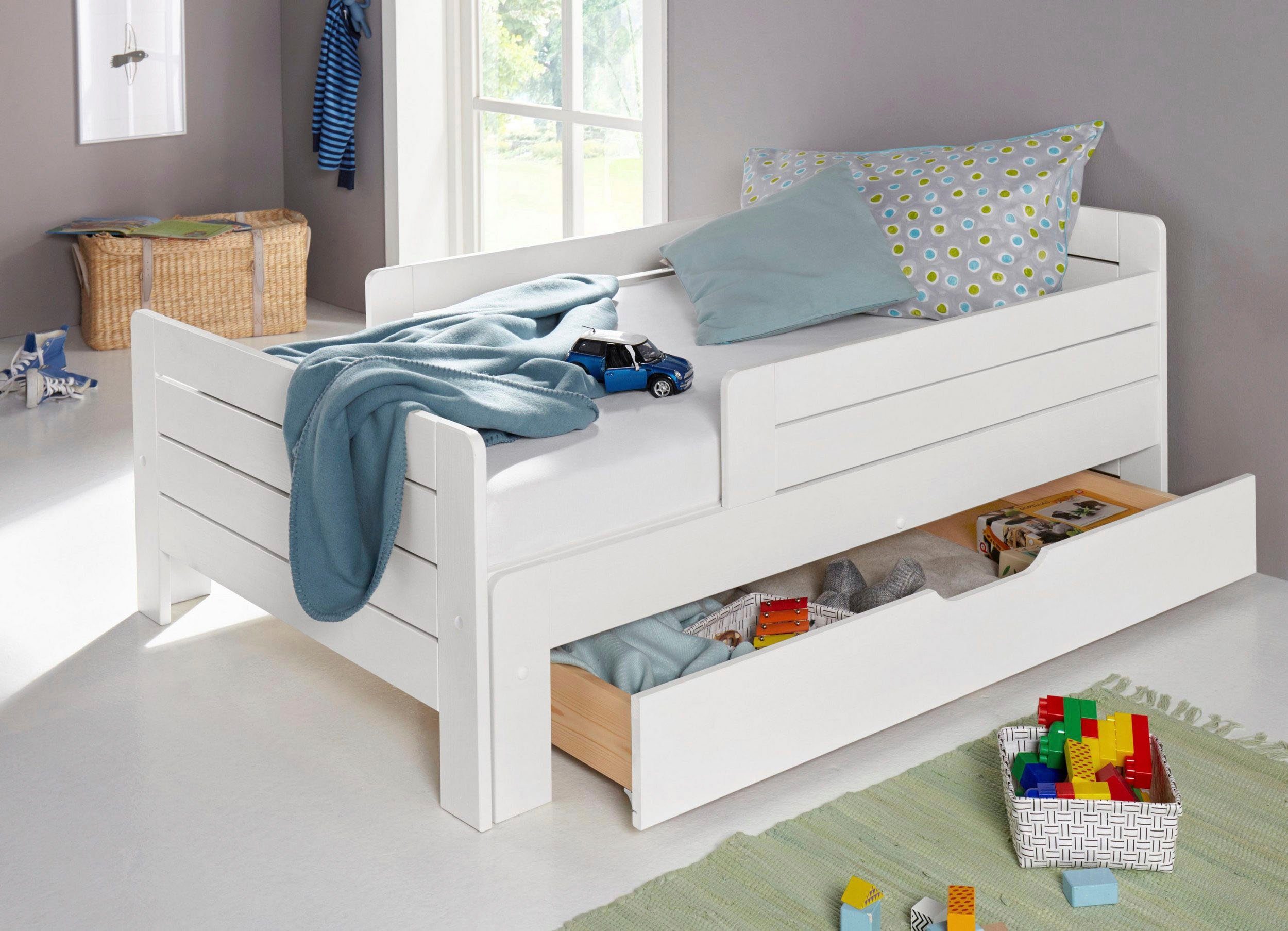 Lüttenhütt Functioneel ledikant "LOTTE" Bestseller! Kinderbed met valbeveiliging, lade optioneel
