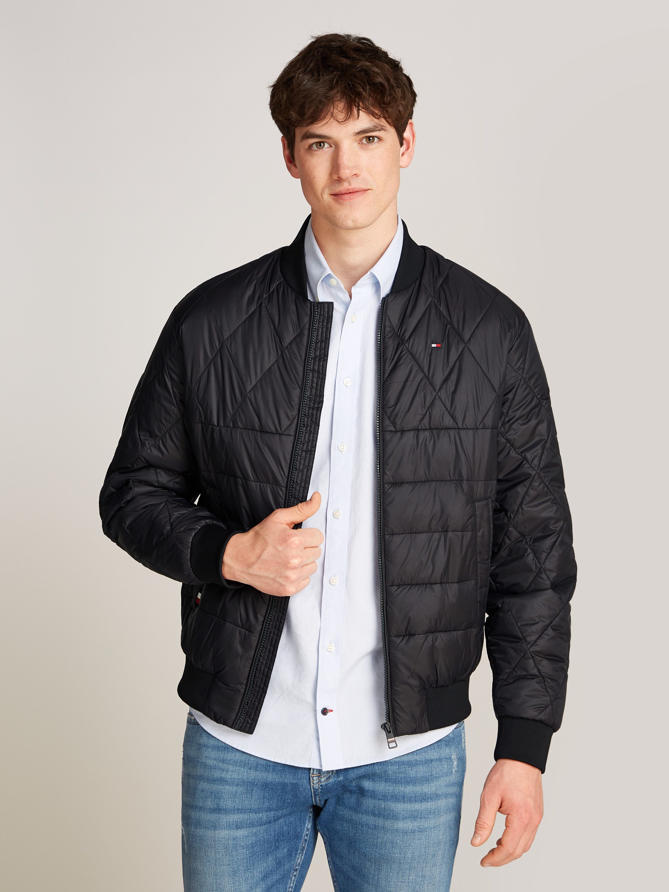 Tommy Hilfiger Gewatteerde jas PACKABLE RECYCLED BOMBER heren softshelljassen maat XXXL zwart