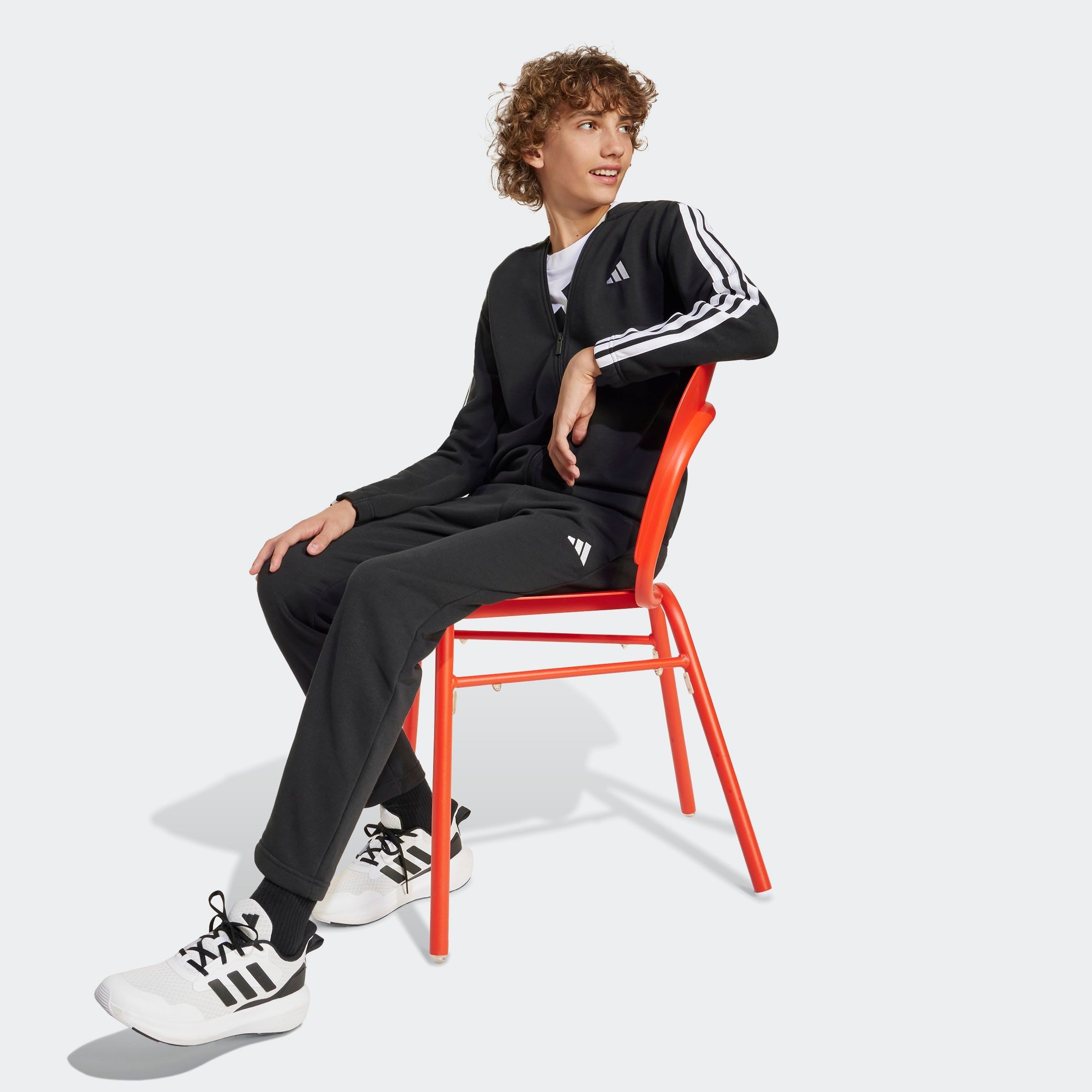 adidas Sportswear Trainingspak J 3S FT TS 220 (2-delig) kinderen trainingspakken maat 164 zwart