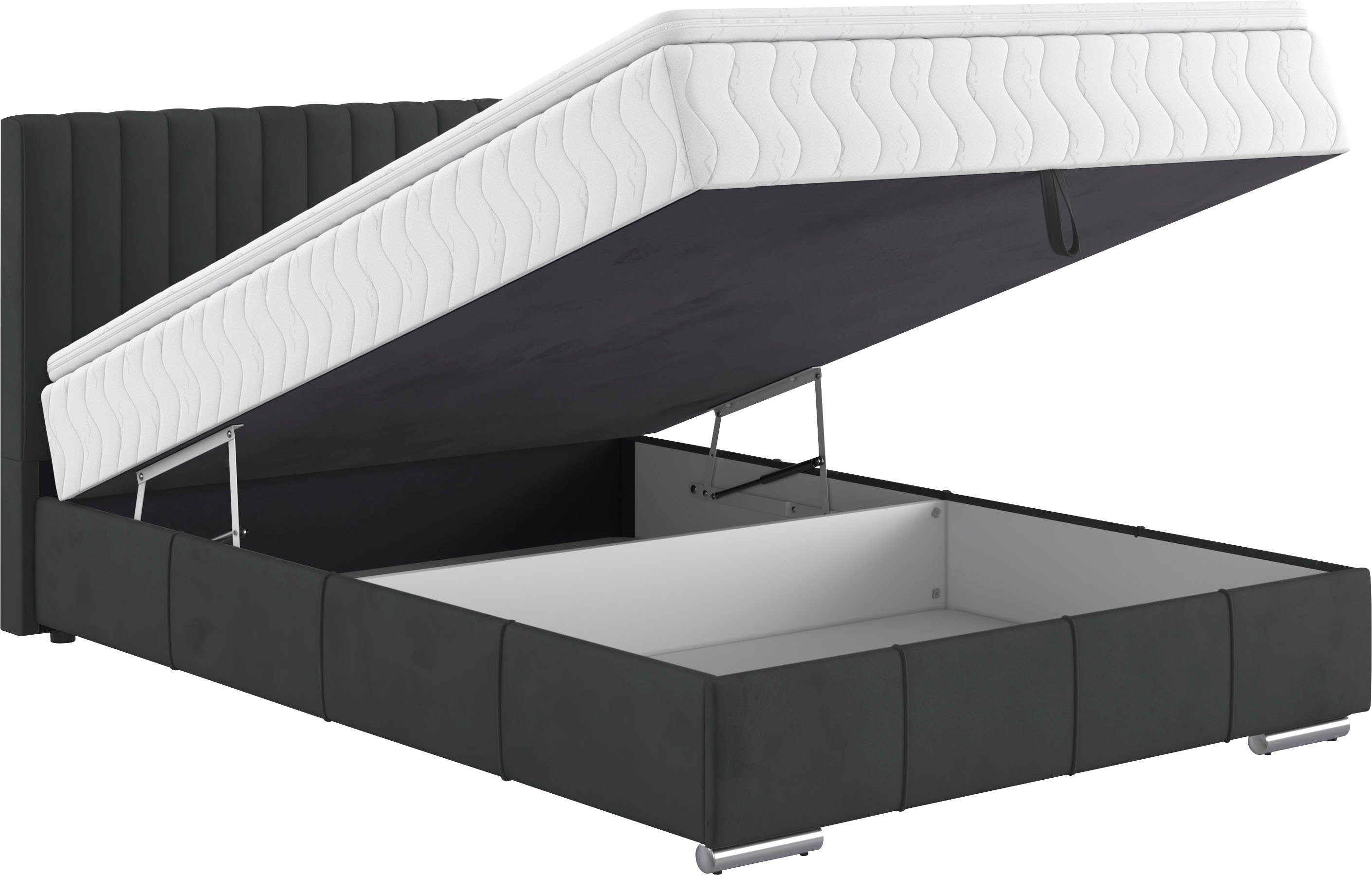 INOSIGN Boxspring Thor met bedbodem, incl. matras, topverkoper Topmatras en sierkussen, in verschillende hardheden beschikbaar