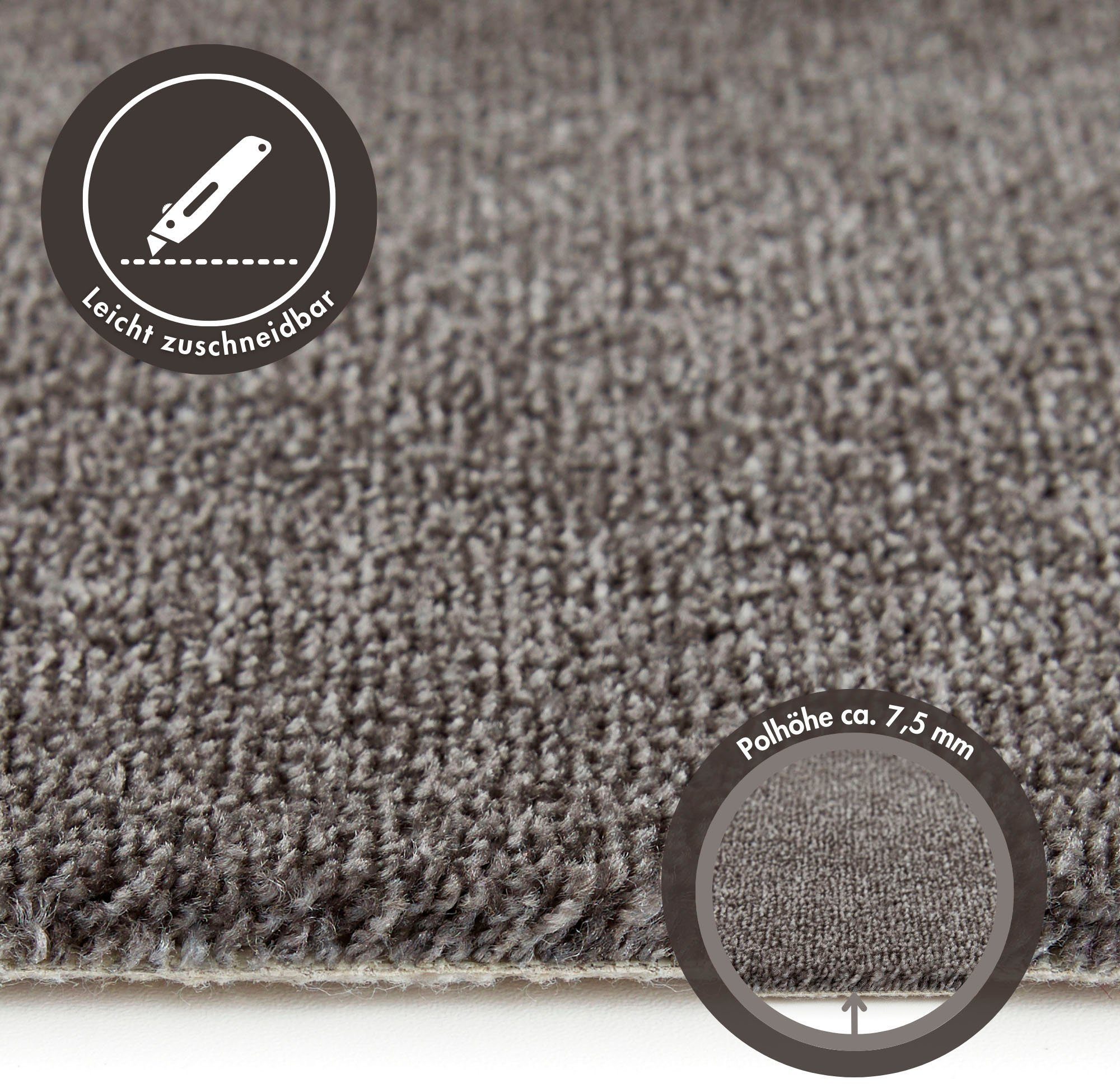 Andiamo Tapijt Levin, velours, Made in Belgium Effen kleuren, breedte 400 cm of 500 cm, zachte kwaliteit (1 stuk)