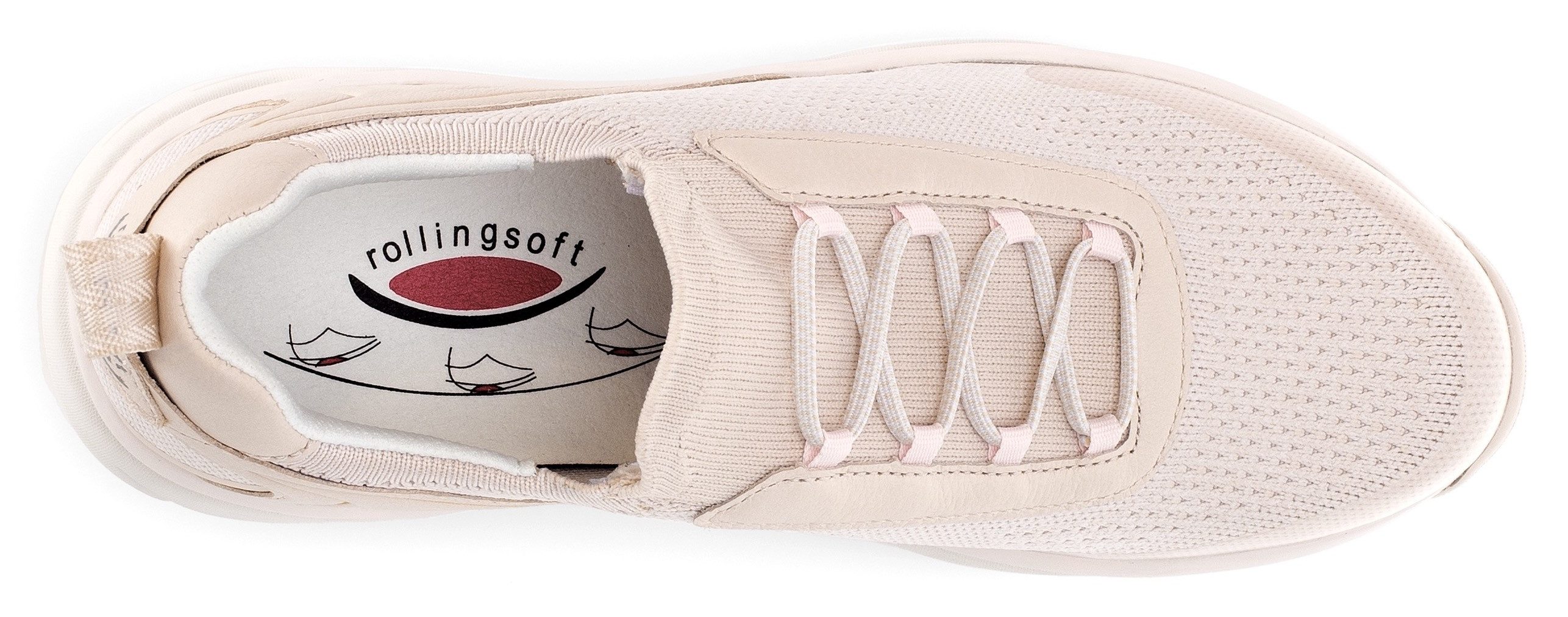Gabor Rollingsoft Slip-on sneakers , vrijetijdsschoen, lage schoen, instapschoen met elastiek voor een goede pasvorm