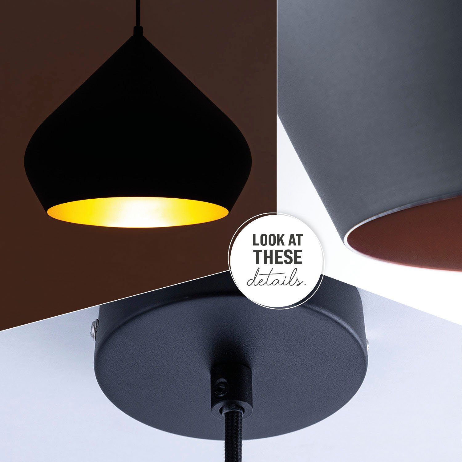 Paco Home Hanglamp Alex Keukenlamp hanglamp eetkamer Eettafellamp Industrial Ø38cm