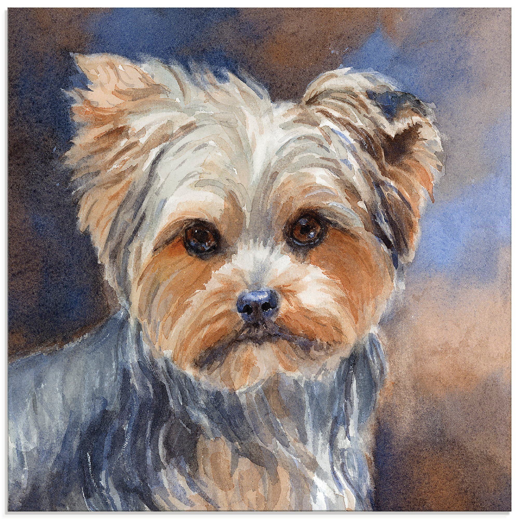 Artland Print op glas Sadie Belle Yorkshire Terrier (1 stuk)