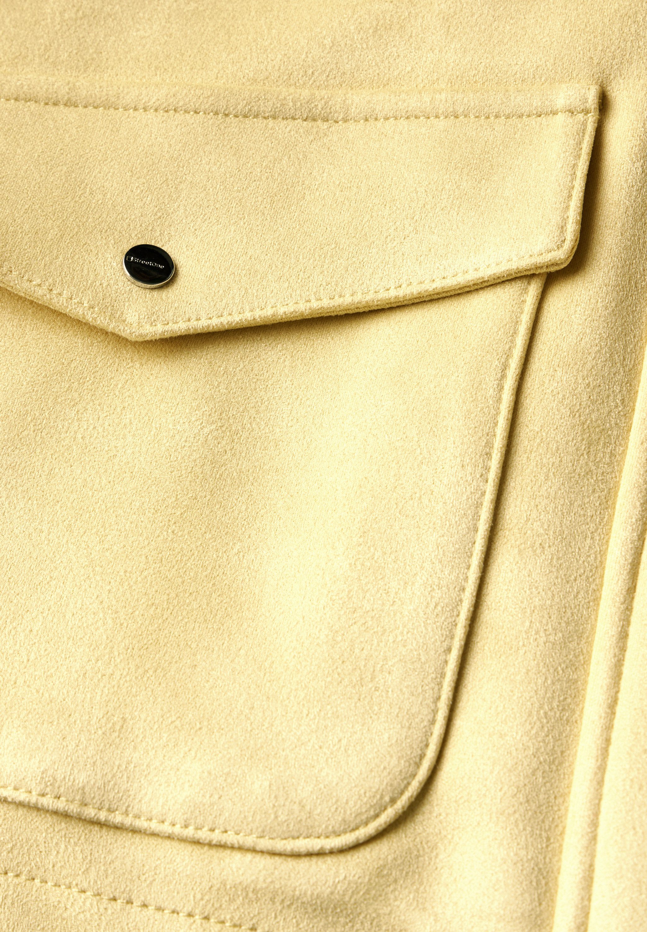 STREET ONE Korte blazer Korte jas van velours