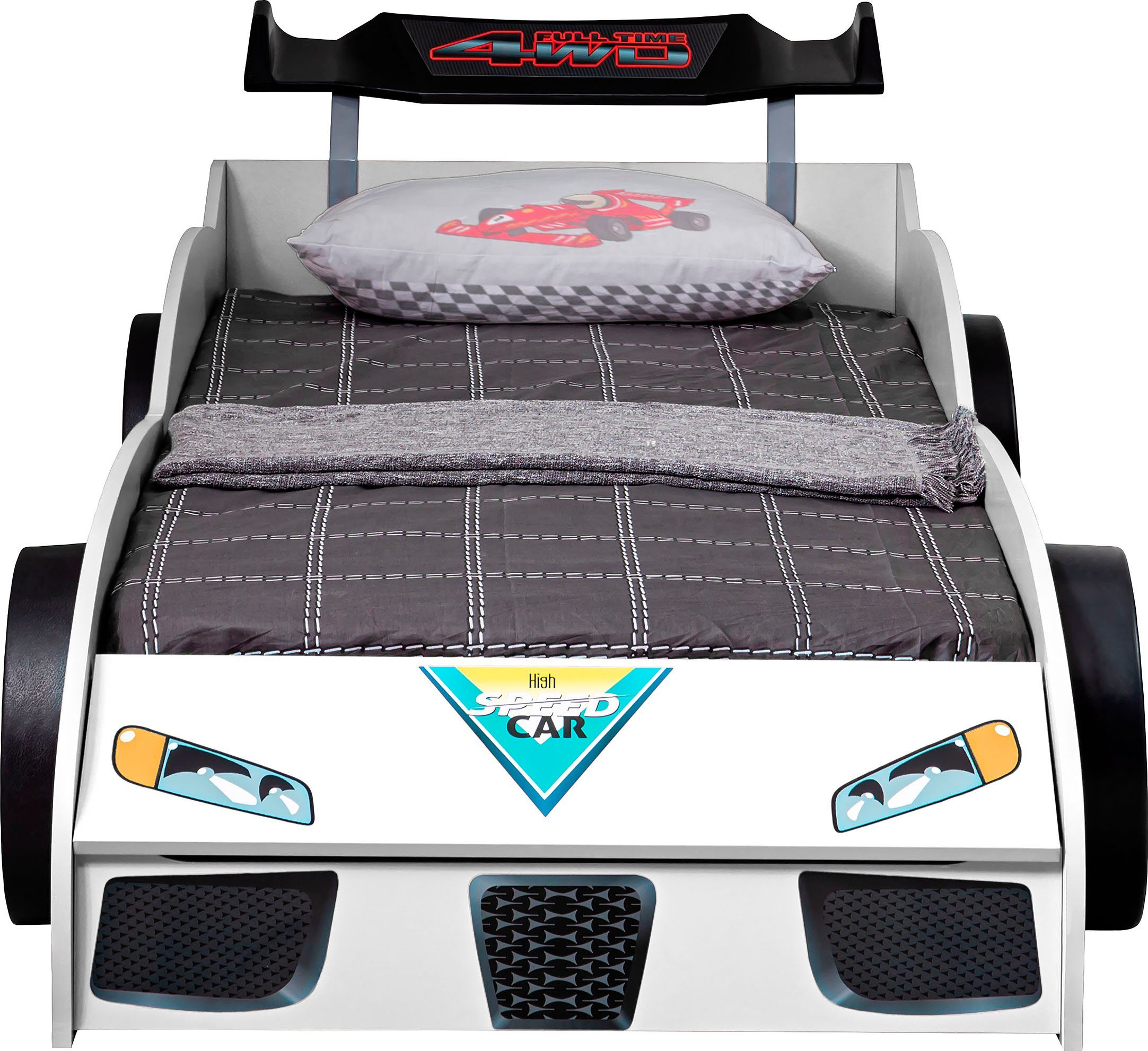 Relita Kinderledikant Eco Bed in vorm auto (autobed) met opbergvak aan de voorkant