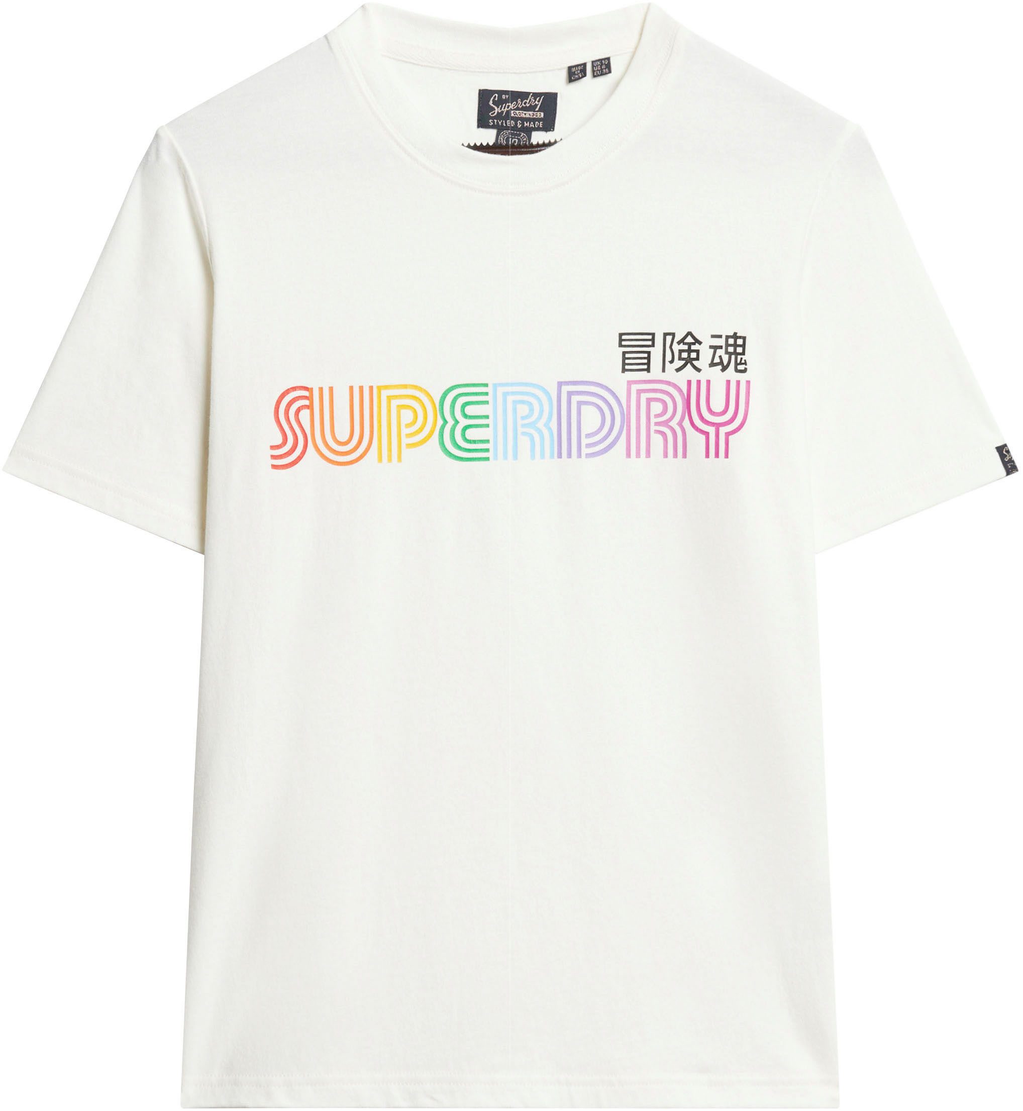 Superdry Shirt met korte mouwen RAINBOW LOGO RELAXED T SHIRT