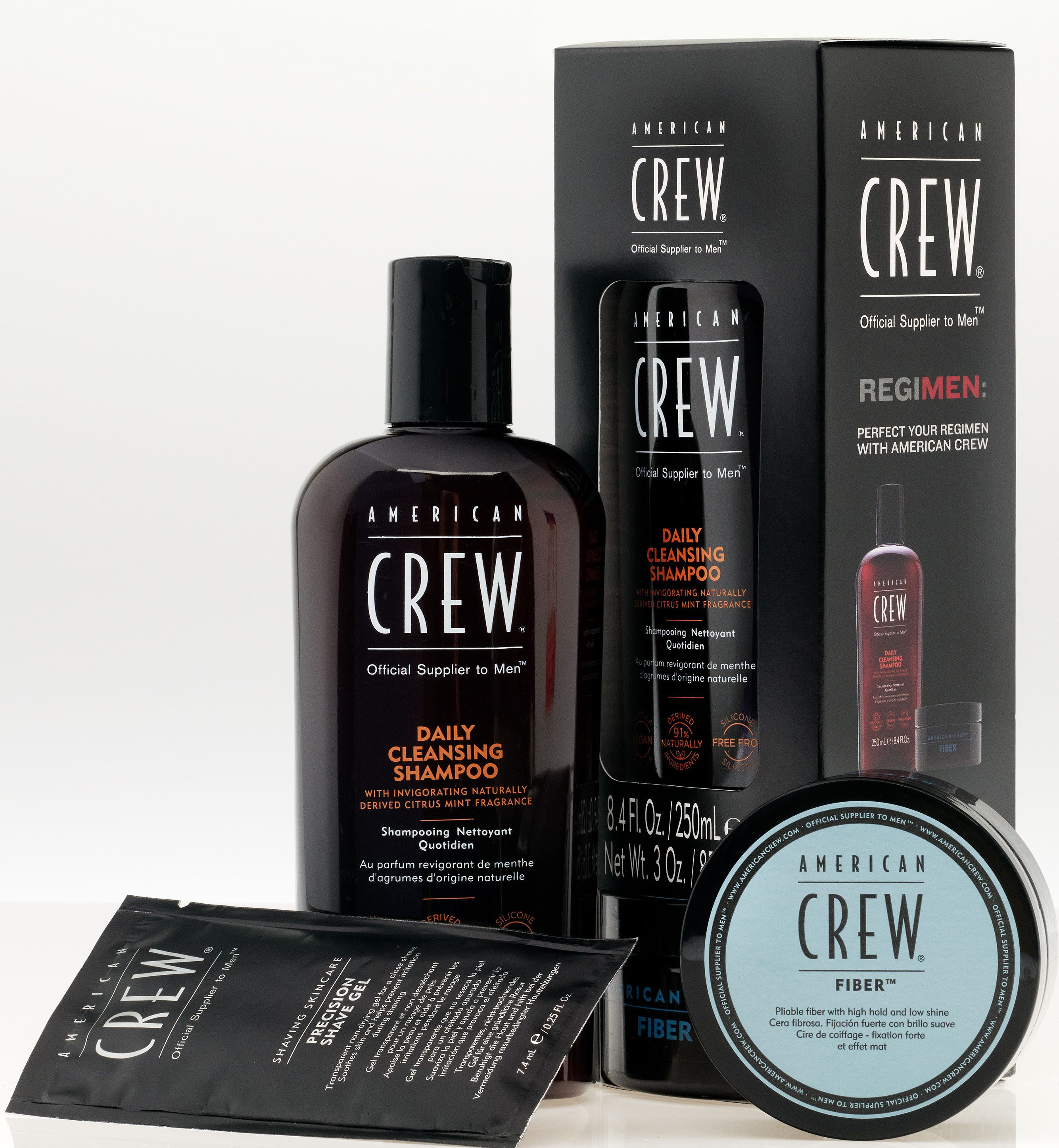 American Crew Haarverzorgingsset Regimen Fiber Duo Set Limited Edition Classic Fiber + Shampoo (set,