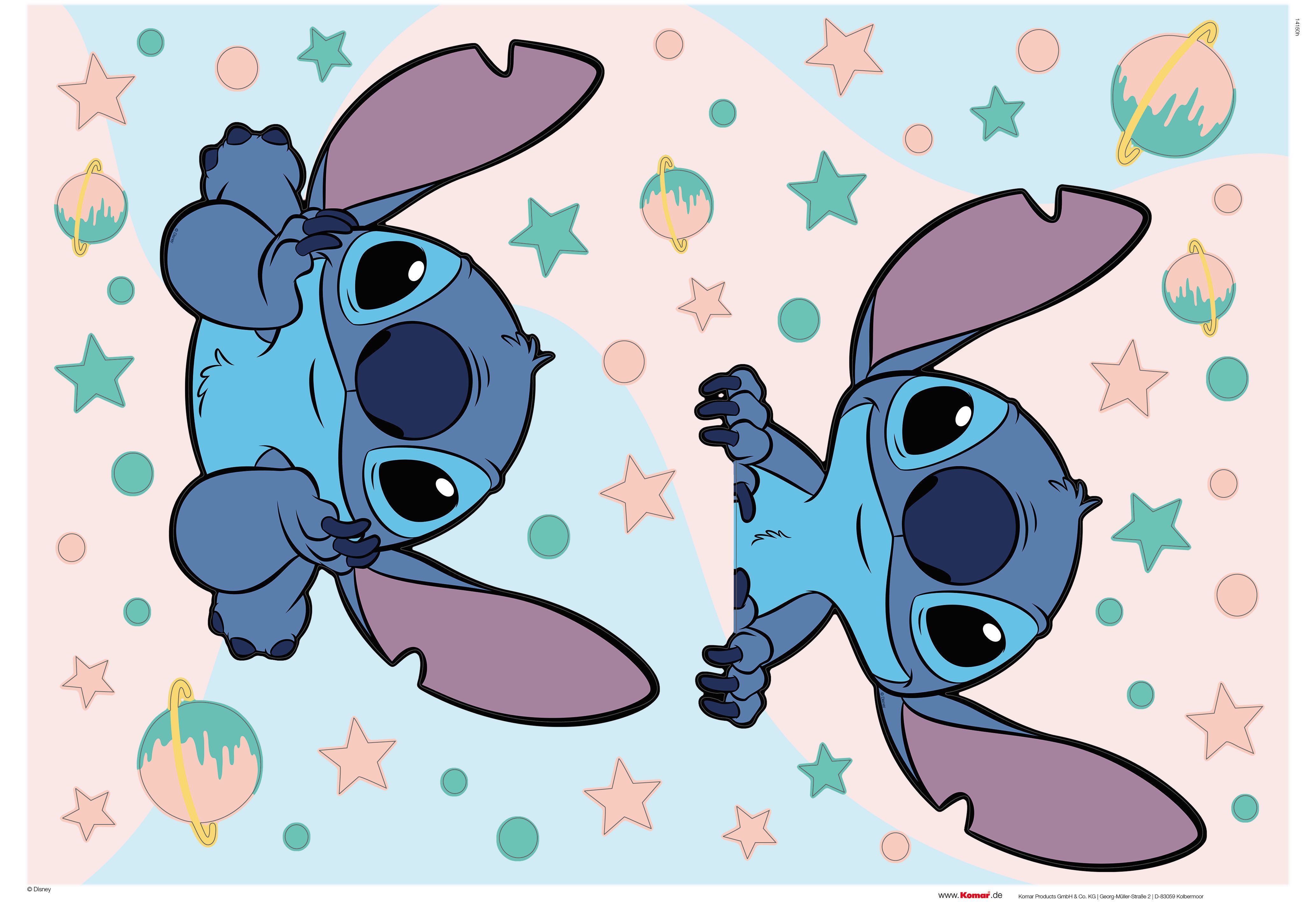Komar Wandfolie Stitch Dream - grootte 50 x 70 cm zelfklevend, wandstickers, kinderkamer (49-delig)