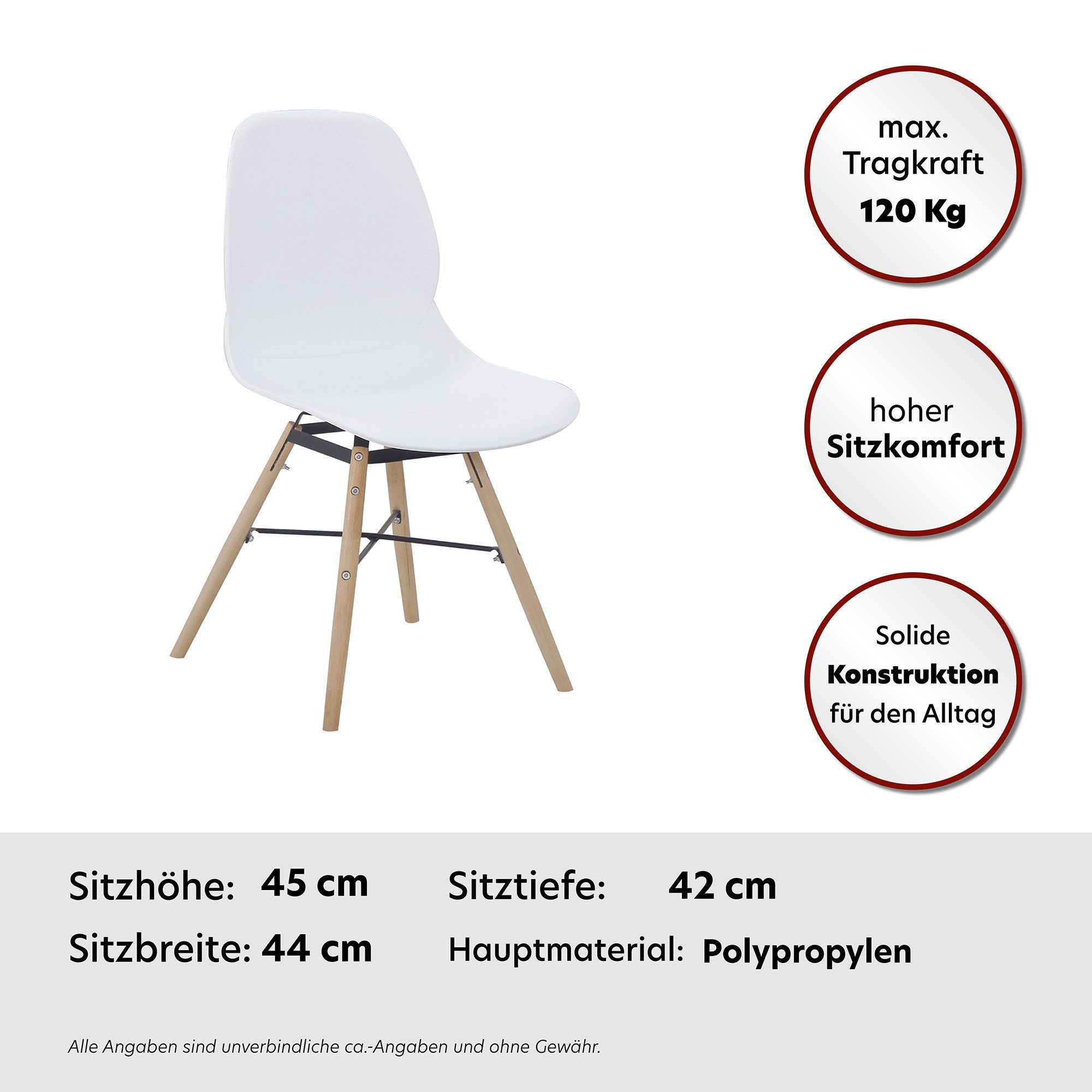 Kayoom Stoel met 4 poten Stoel Amy 110 2-delige set, praktisch set, comfortabele kunststofstoel (set, 2 stuks)
