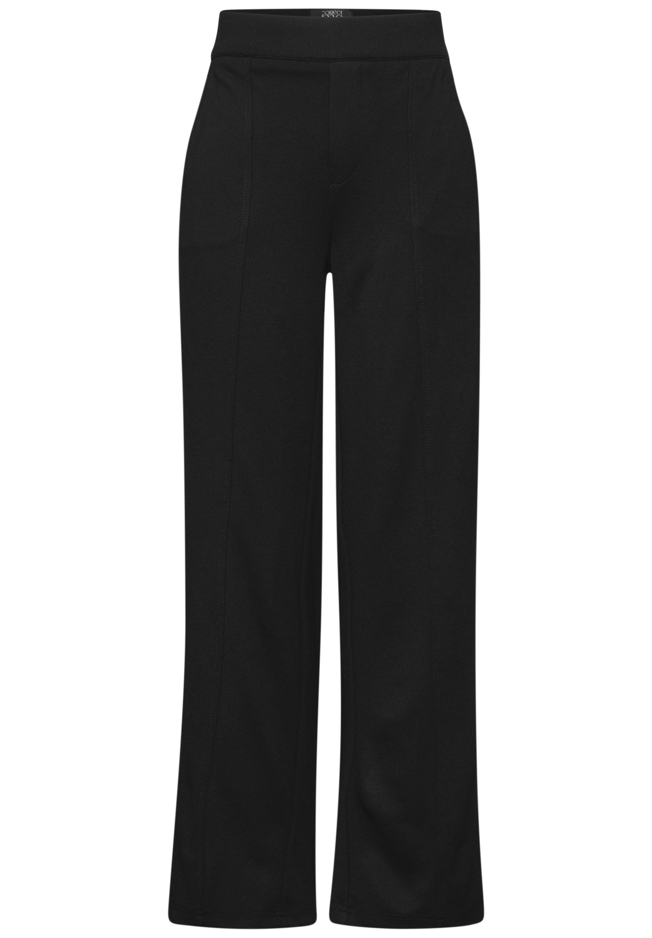 STREET ONE Taillehoge broek met deelnaden