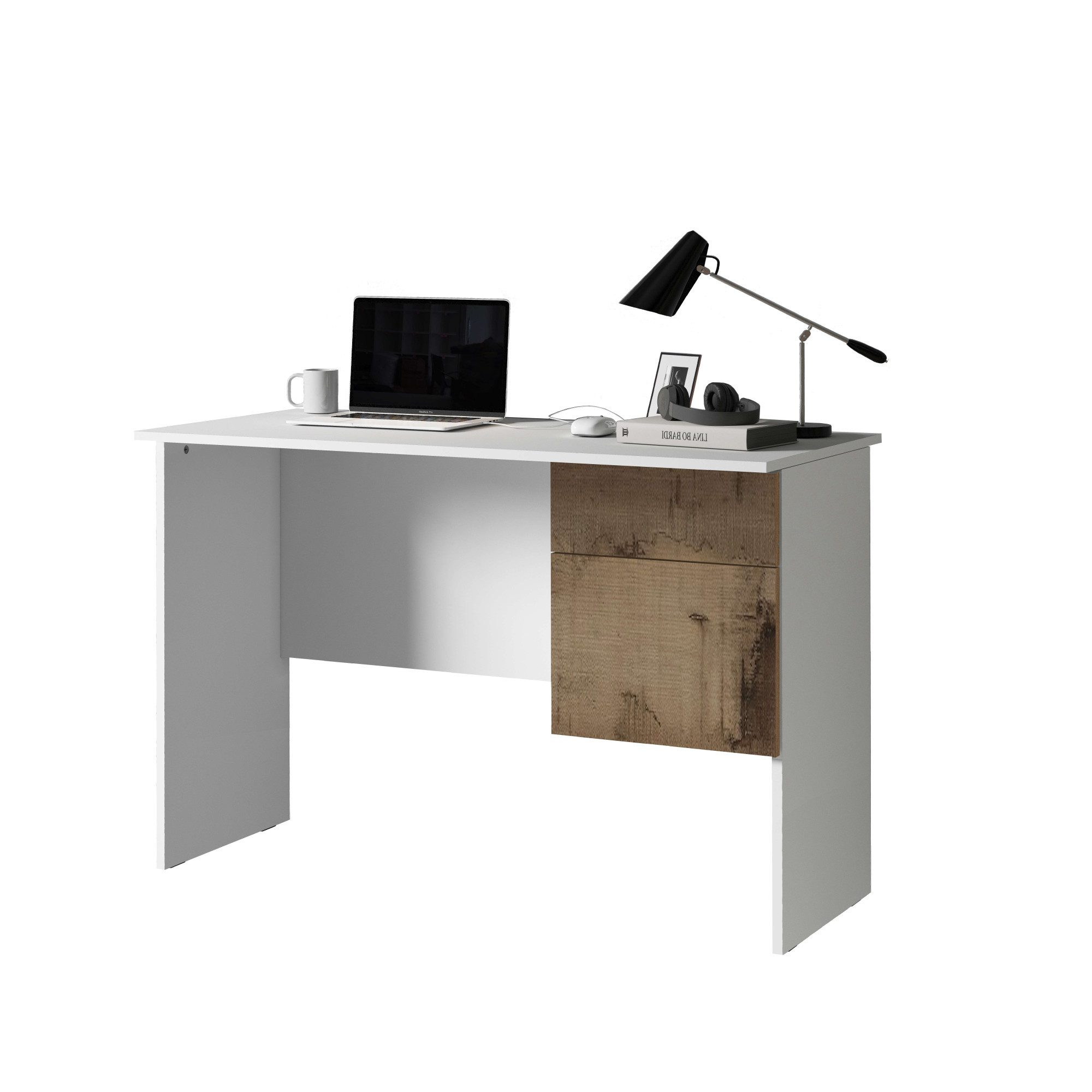 INOSIGN Bureau Coro, kleine computertisch, bureautafel met 1 deur & 1 lade, breedte 110 cm, made in italy