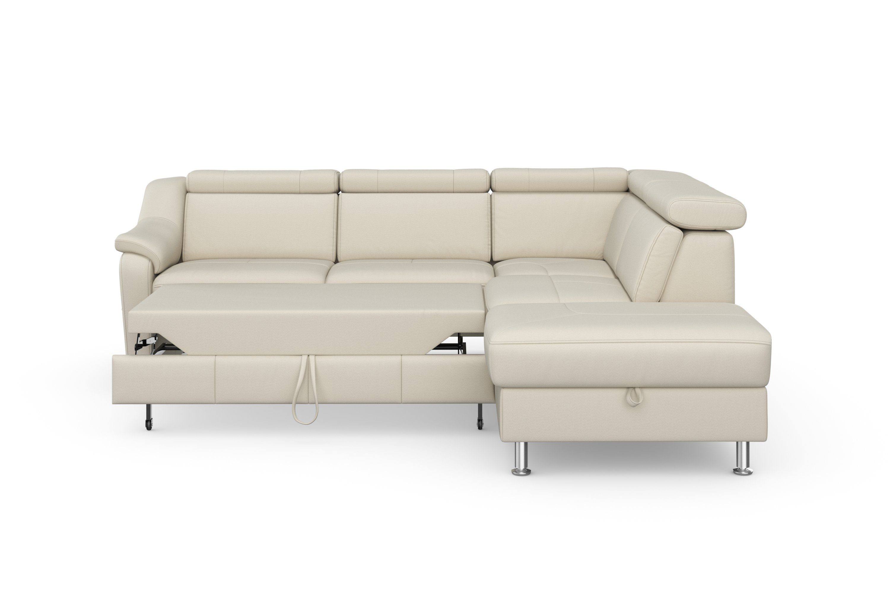 sit&more Hoekbank Freetown L-vorm met verstelbare hoofdsteun en comfortabele binnenvering