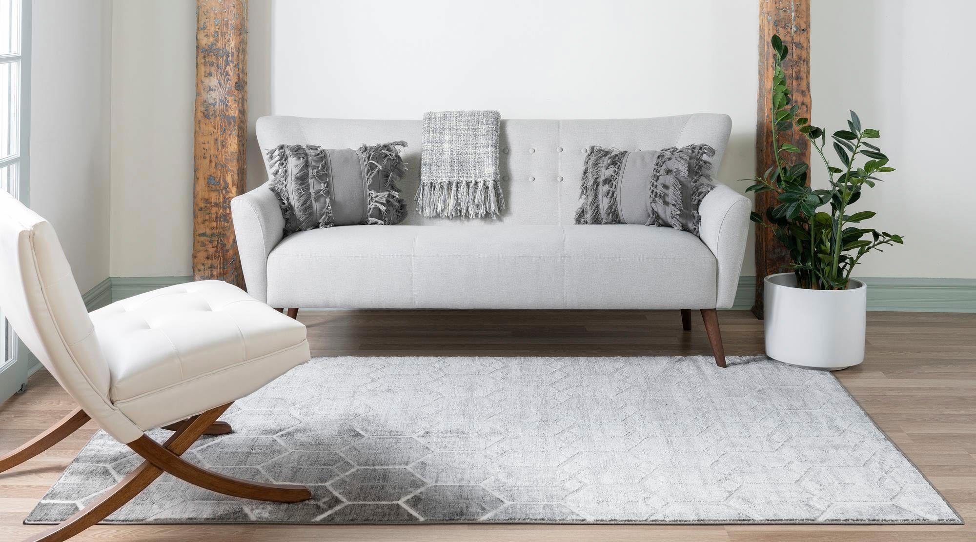 Myflair Möbel & Accessoires Vloerkleed Titan Trellis, MAGAZIJNOPRUIMING! Korte pool, geweven, modern geometrisch dessin