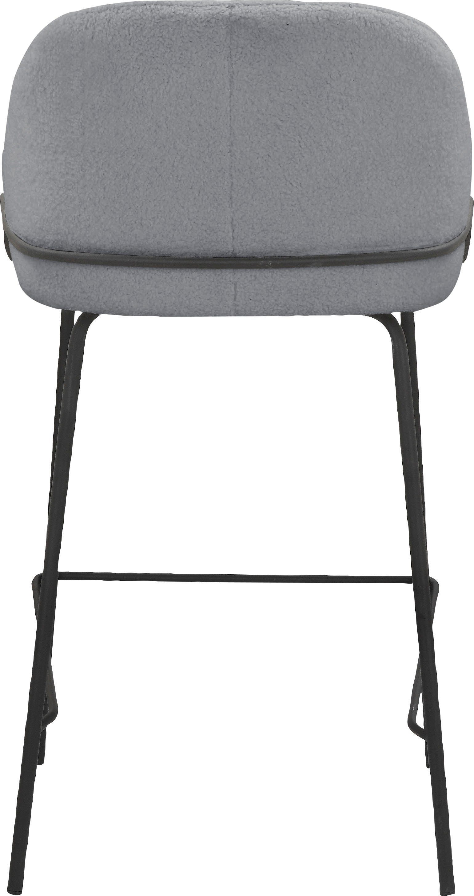 Leonique Stoel met 4 poten Puant met stof van polyester/gerecycled polyester, zithoogte 65 cm (2 stuks)