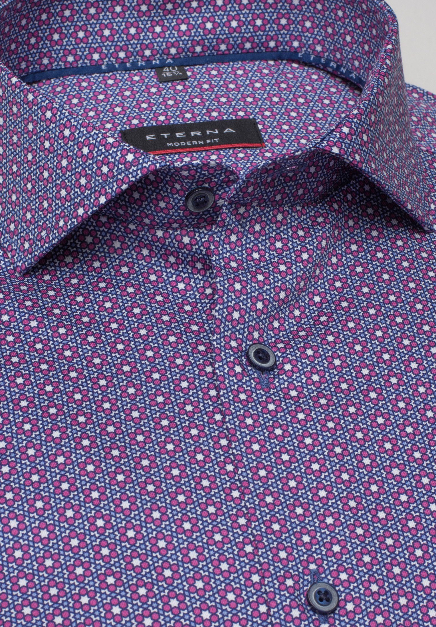 Eterna Overhemd met lange mouwen MODERN FIT NON IRON (strijkvrij)