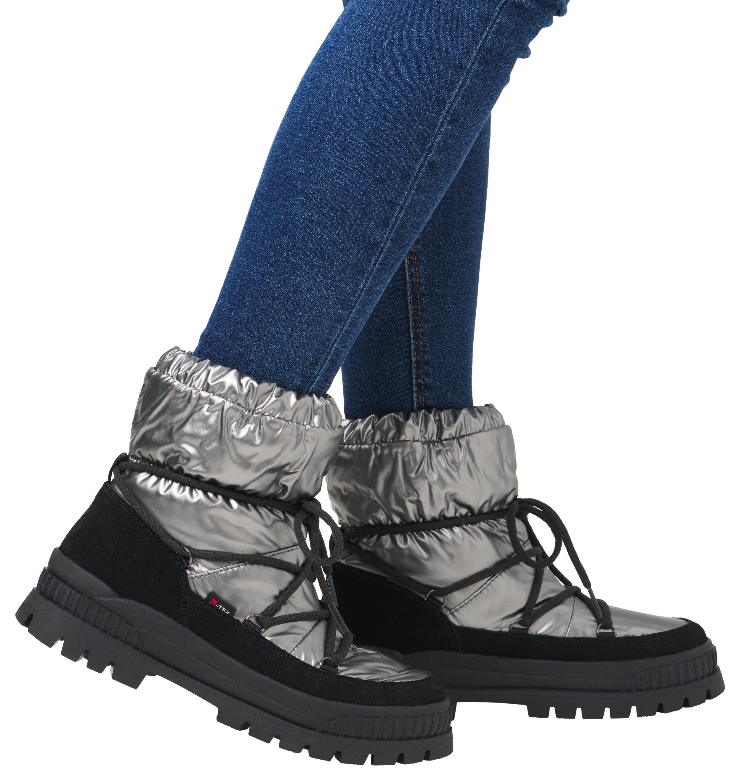 Rieker EVOLUTION Winterlaarzen , snowboots, veterschoenen met waterafstotende tex-membraan