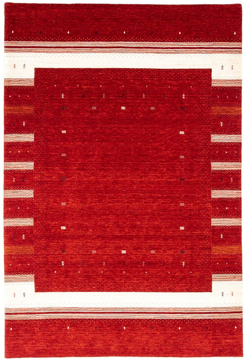 morgenland Wollen kleed Loribaft minimaal rosso 296 x 203 cm Uniek exemplaar met certificaat