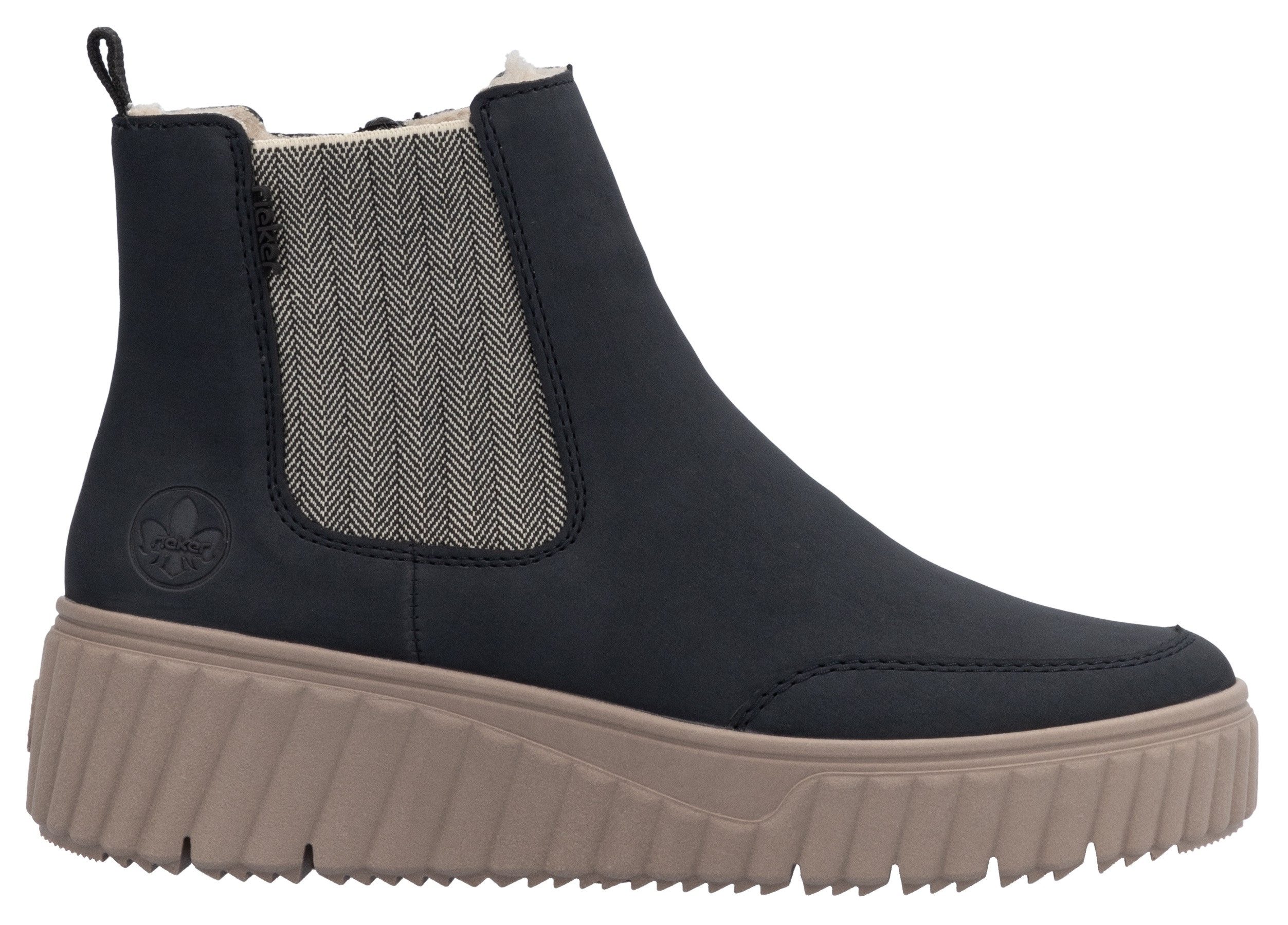 Rieker Chelsea-boots , instaplaarzen, wedge enkellaars met trekband
