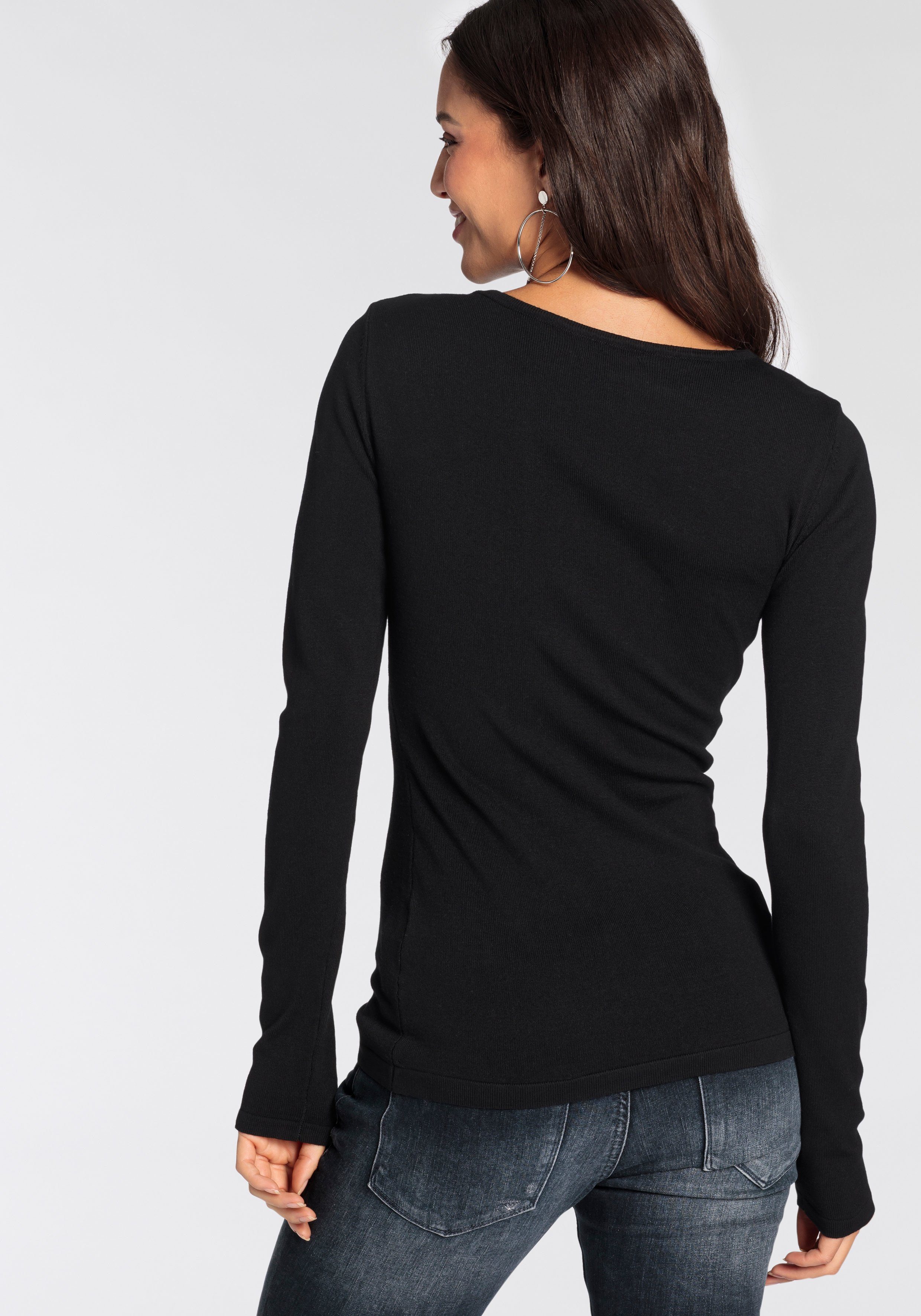 Melrose Gebreide trui met knoopdetail