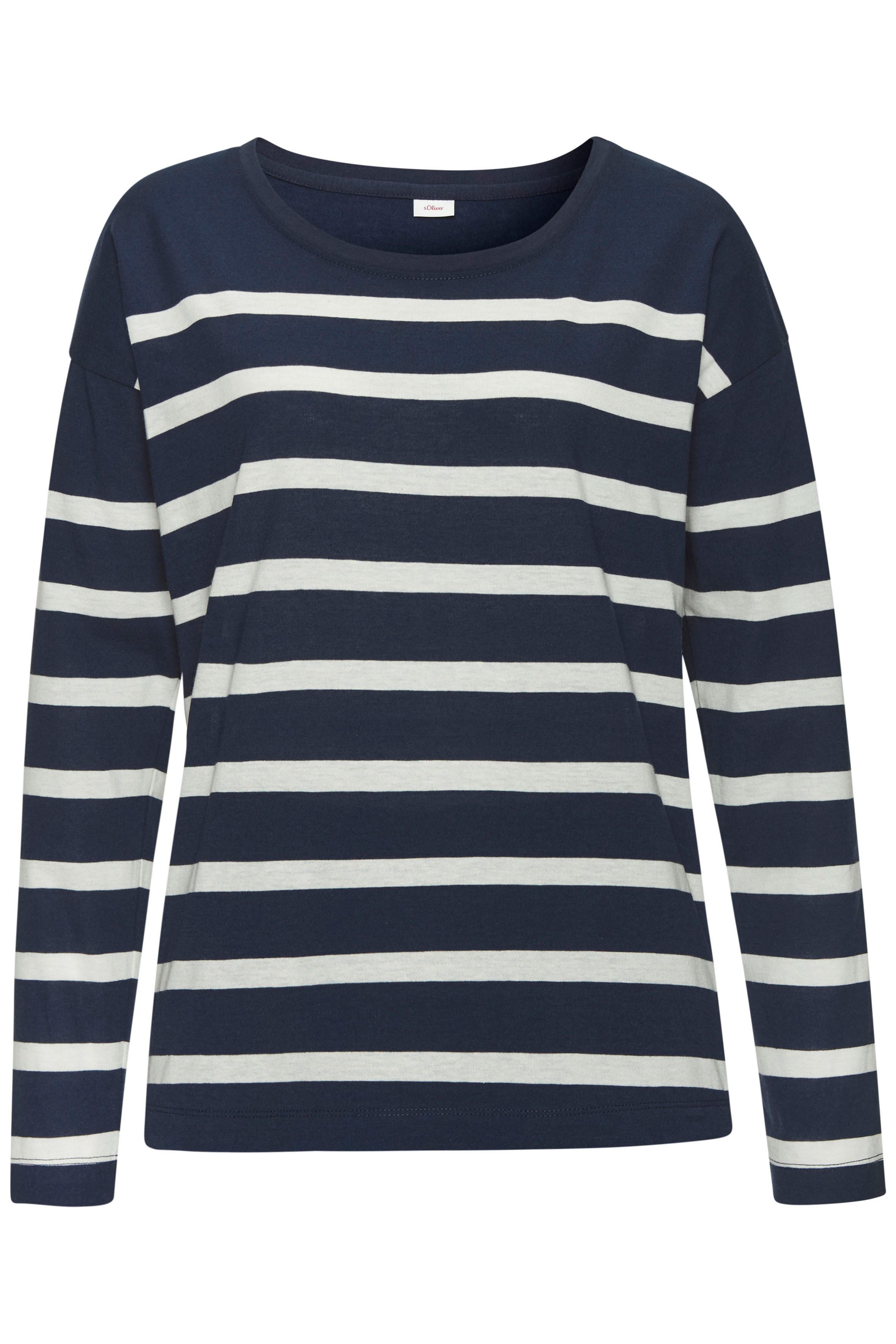 s.Oliver RED LABEL Beachwear Pyjama met garengeverfde strepen in het bovenstuk (2-delig)