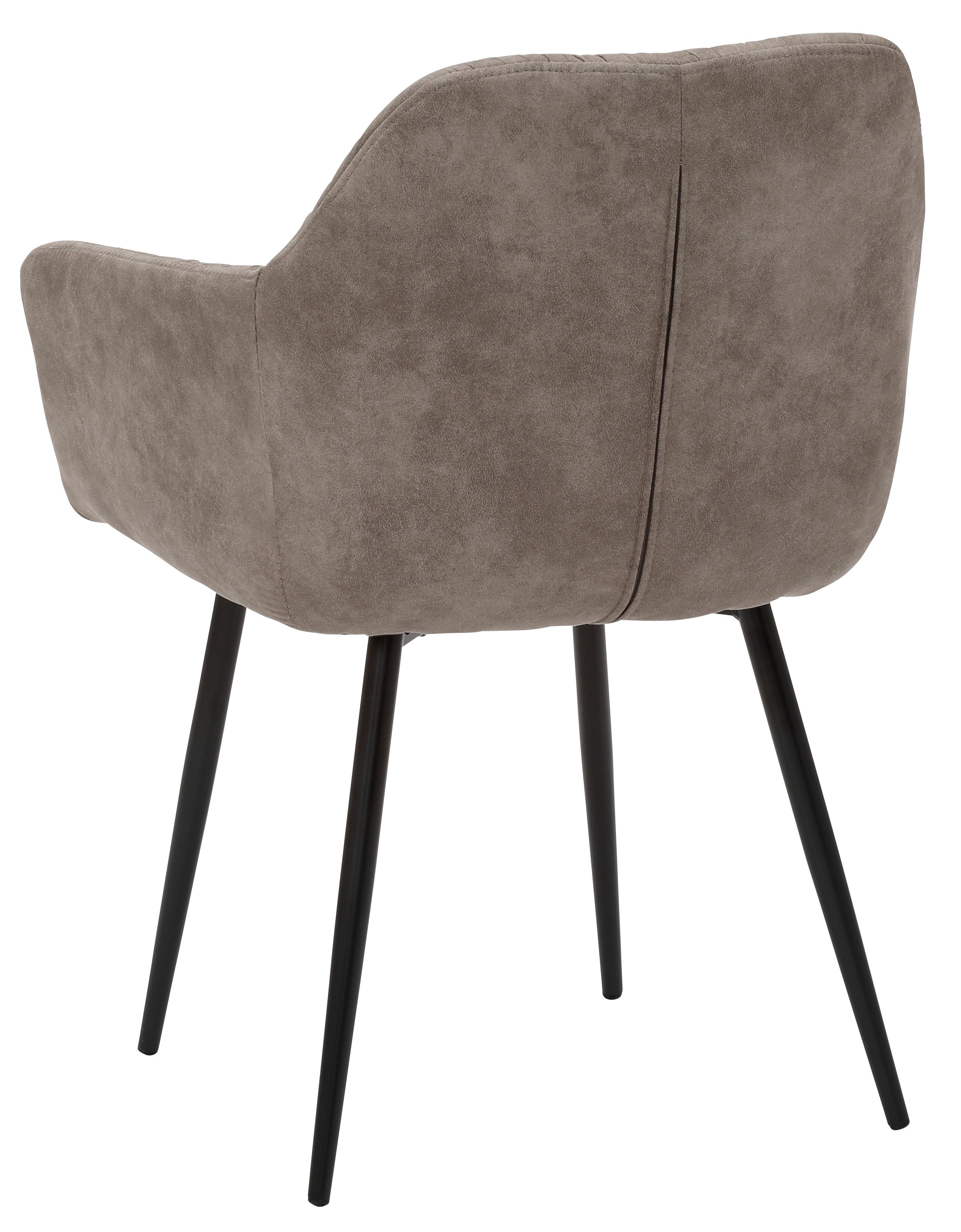 HELA Eetkamerstoel Kira schaalstoel Boho, bestseller Stoel met armleuningen fluweel of microvezel bekleding (set, 2 stuks)