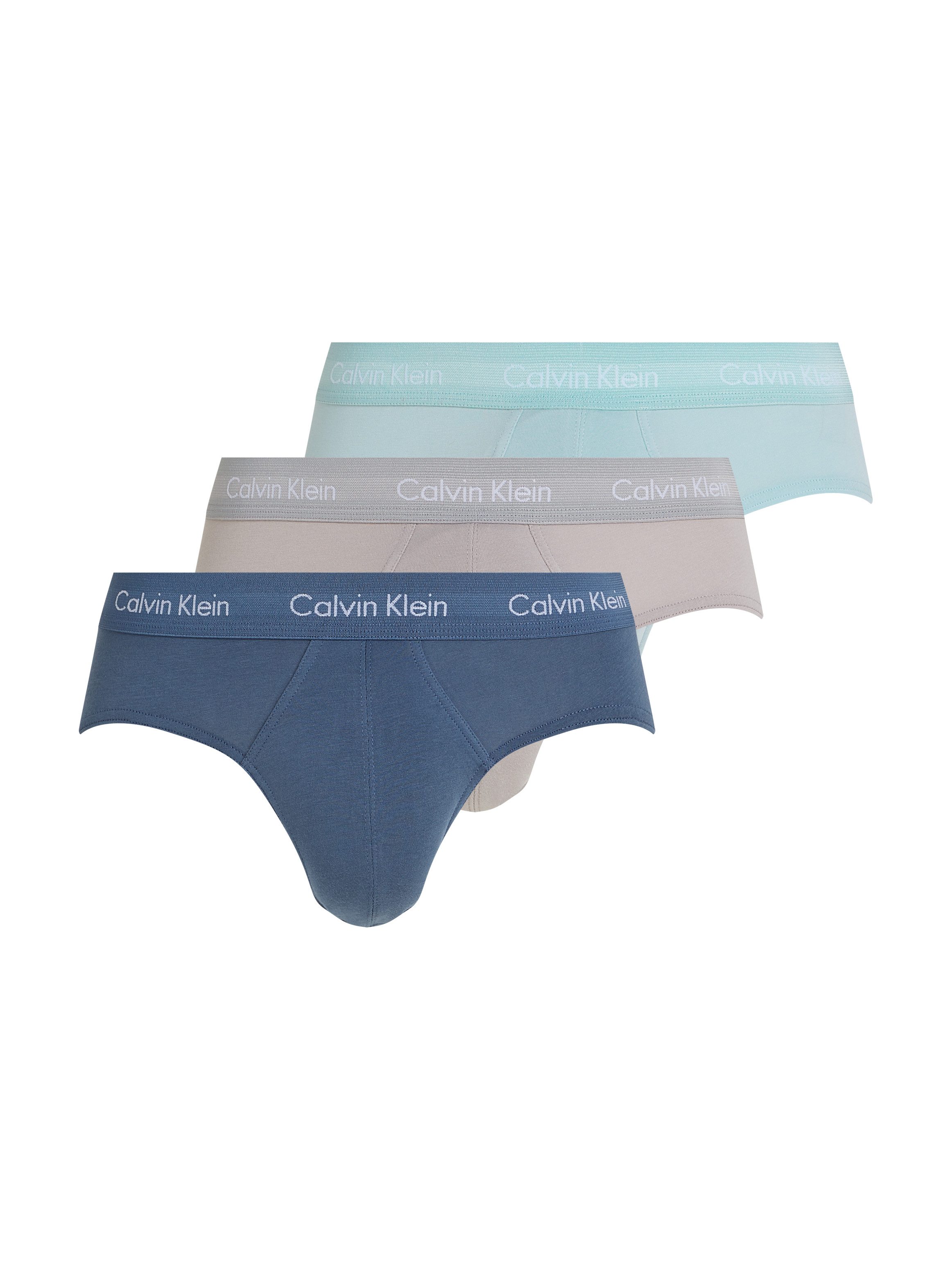 Calvin Klein Slip met gekleurde weefband (3 stuks)