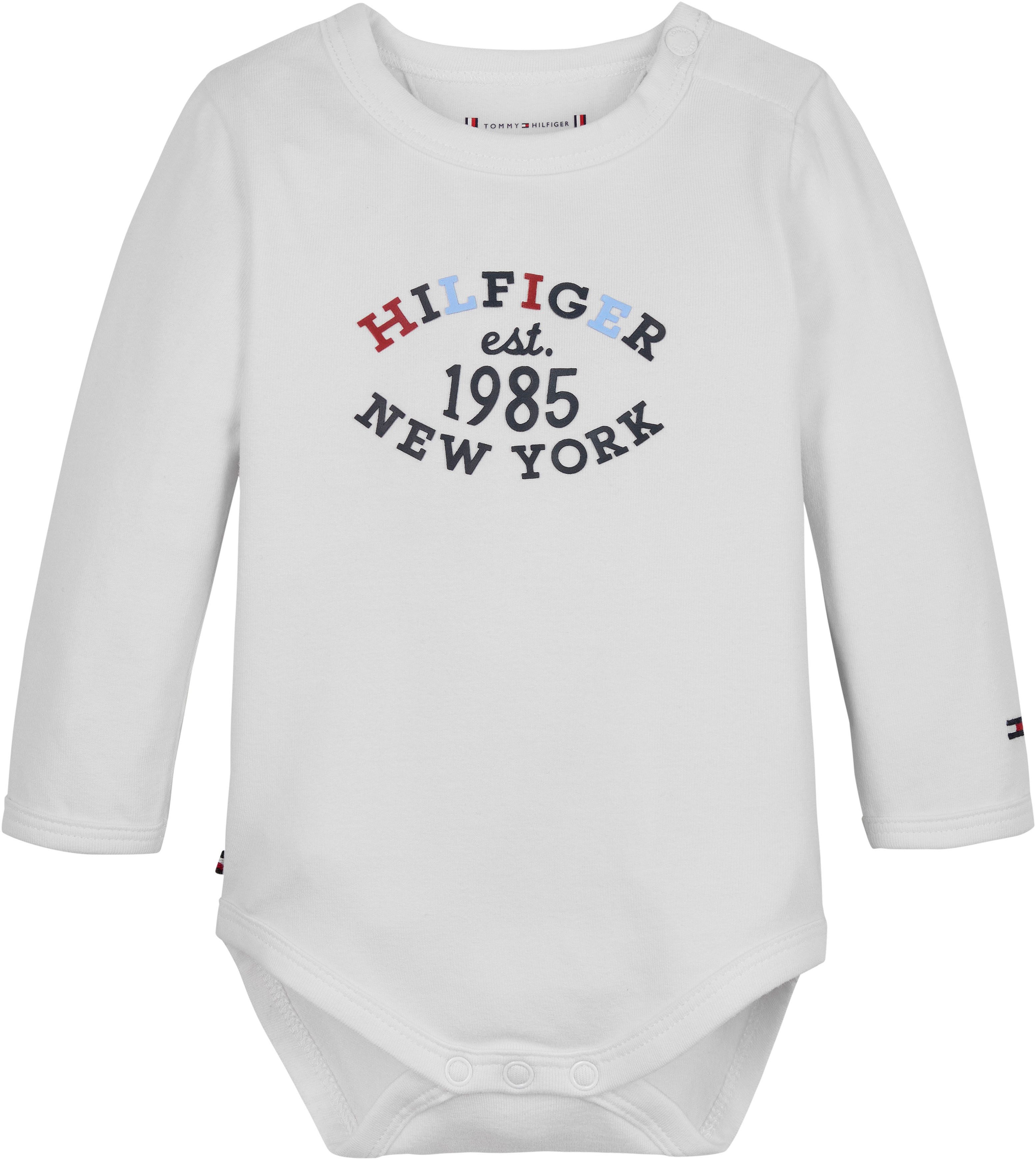 Tommy Hilfiger Body met lange mouwen MONOTYPE OVAL BODY LS Baby tot 2 jaar print aan de halslijn + in het kruis logoprint