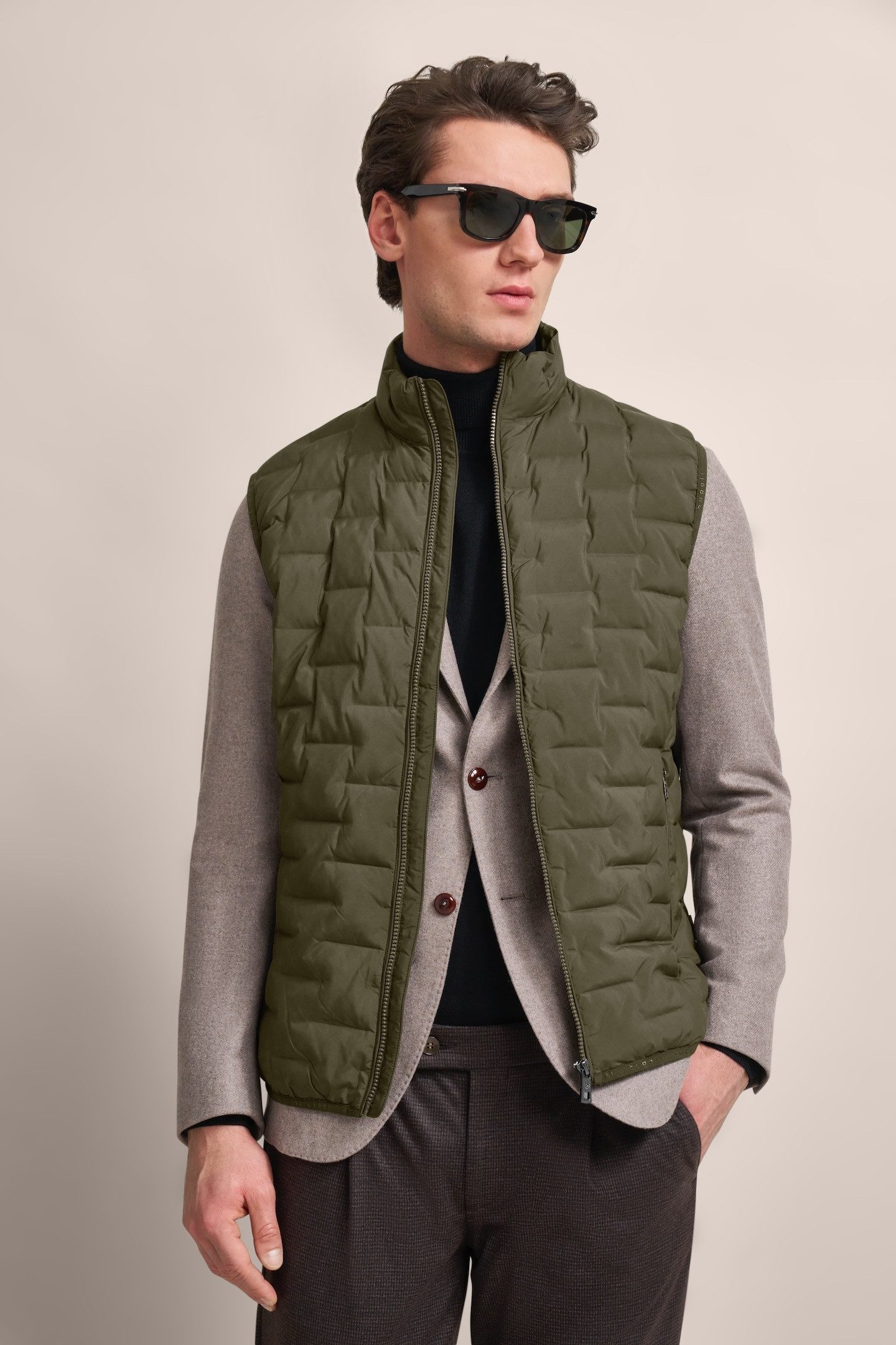 Bugatti Bodywarmer met staande kraag en ritssluiting