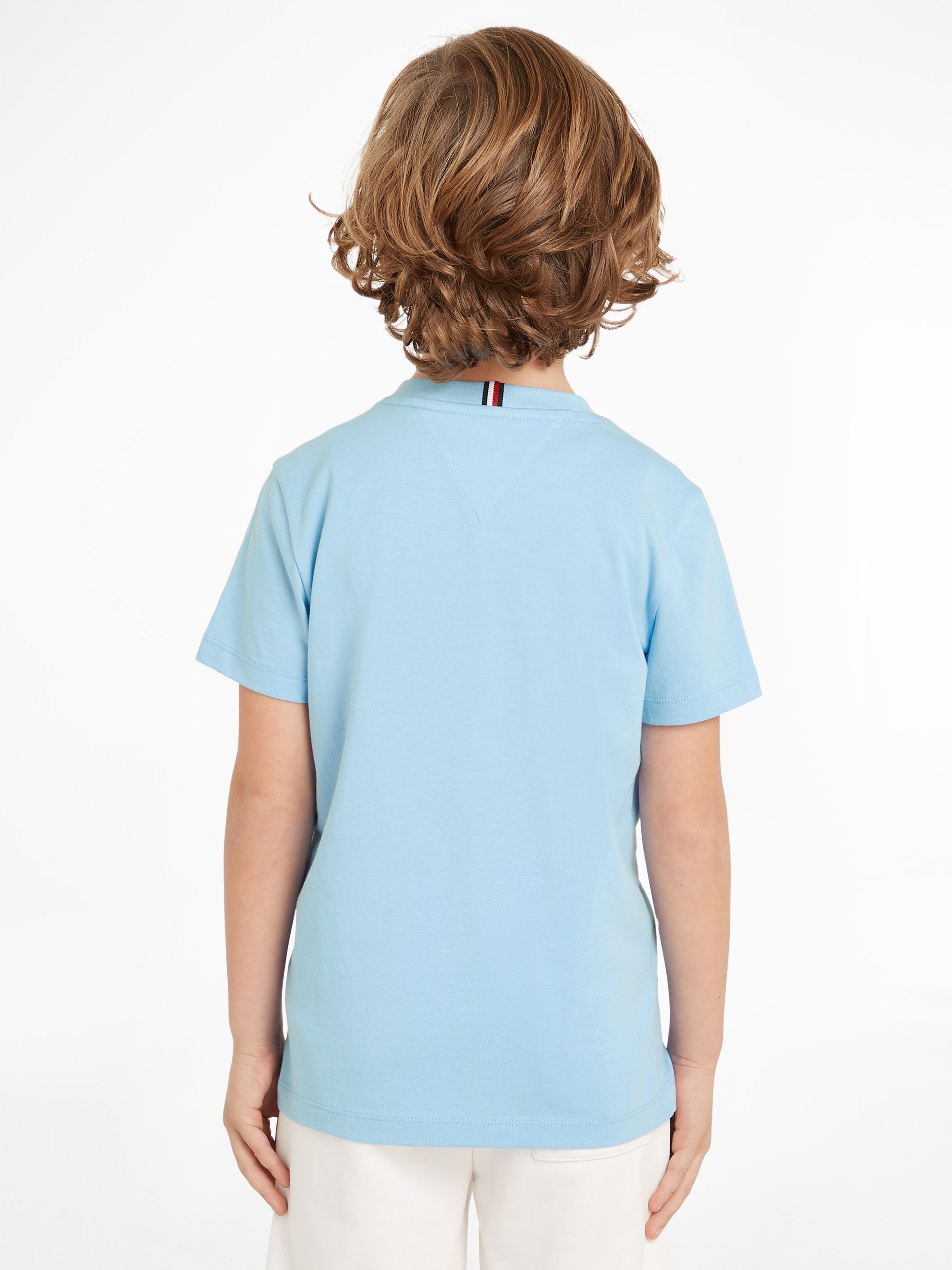 Tommy Hilfiger Shirt met korte mouwen MONOTYPE FLOCK REGULAR TEE SS Kinderen tot 16 jaar met logo-opdruk