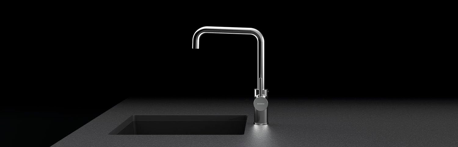 Schock Keukenkraan FONOS Feestuitloop, temperatuurbegrenzer, waterbesparende perlator, draaibereik 360°