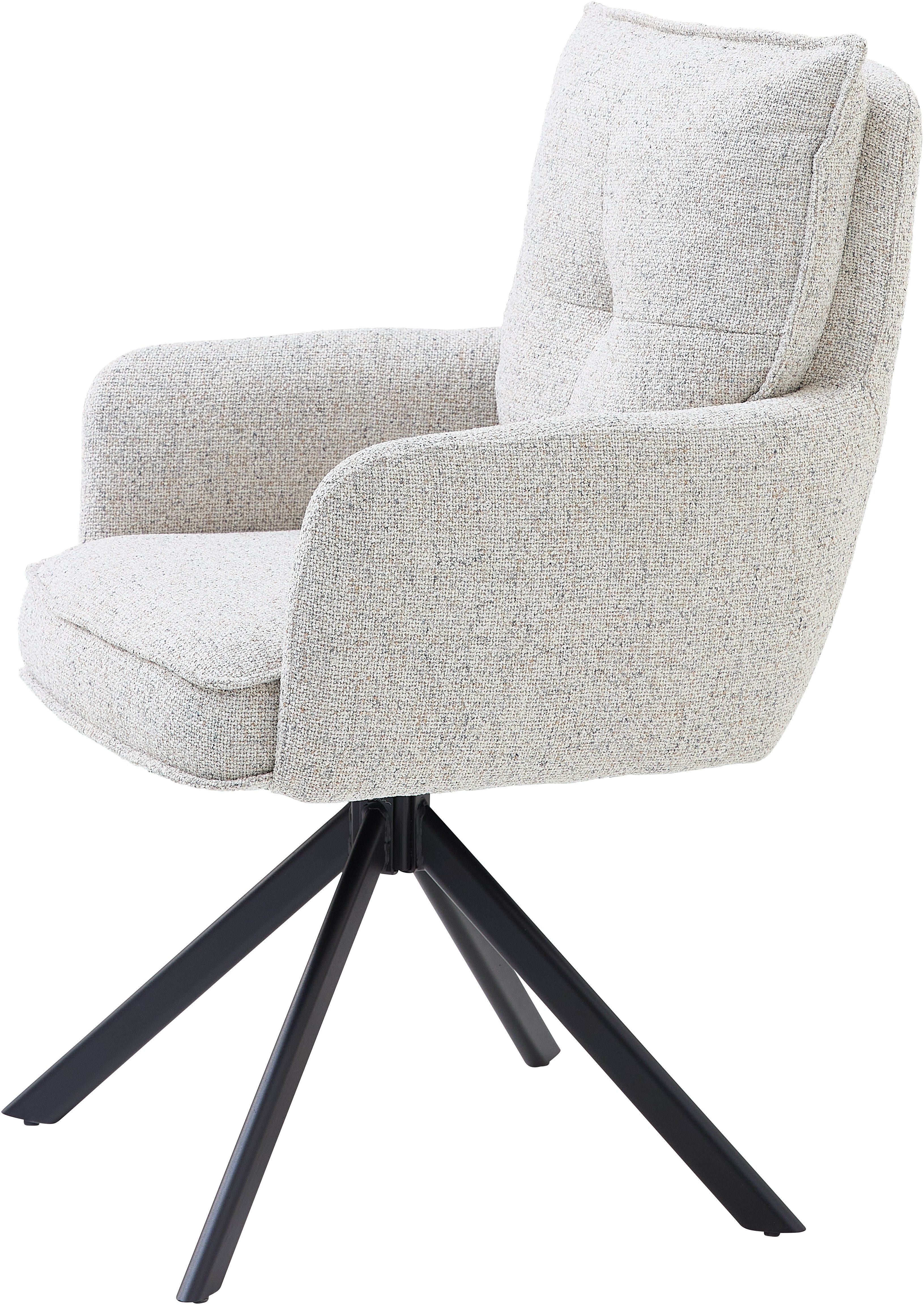 Stolkom Stoel met armleuningen Sofia young 180 graden draaibaar met auto-return, bonnellvering in de zitting (set, 2 stuks)