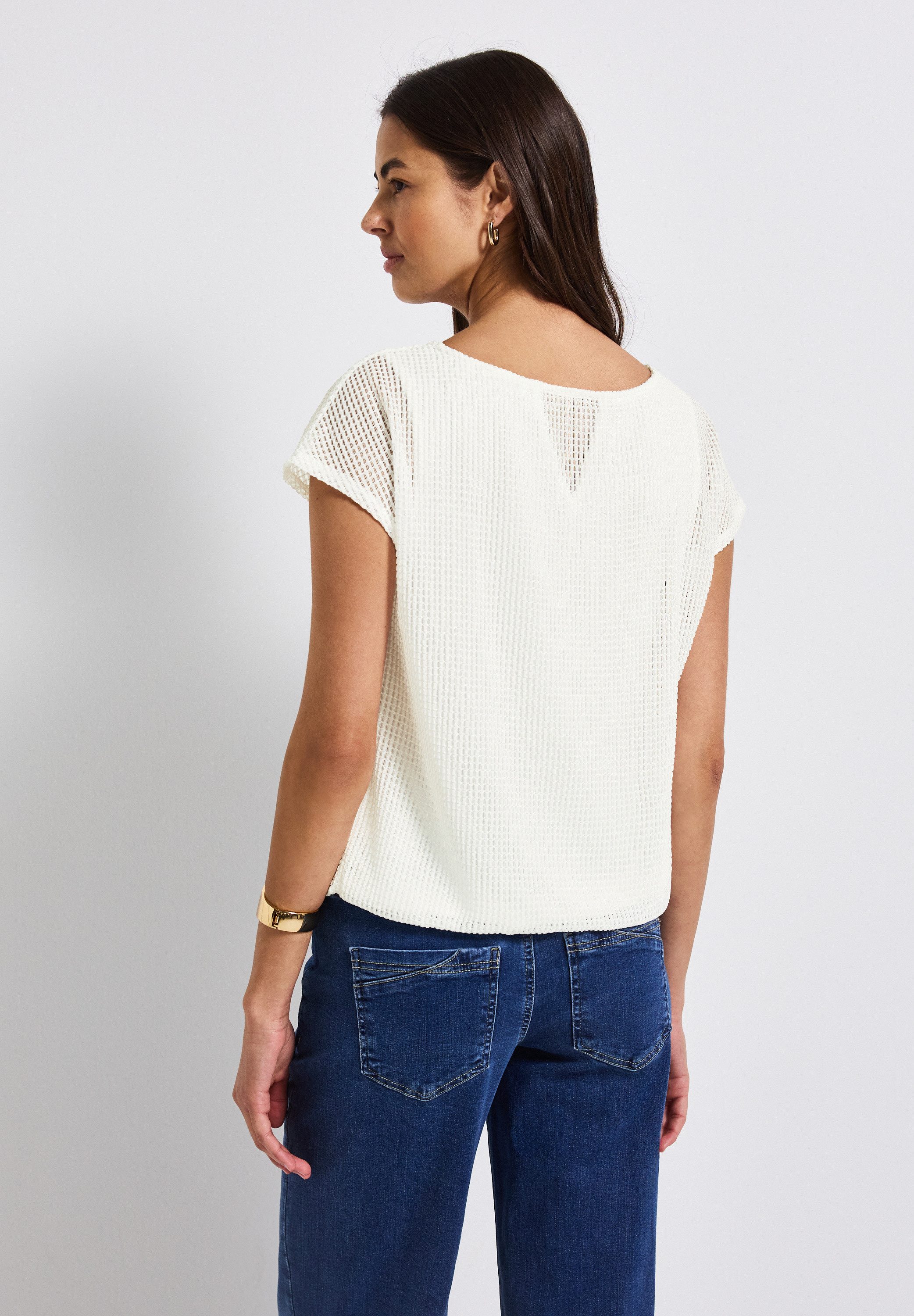 STREET ONE 2-in-1-shirt in mesk look