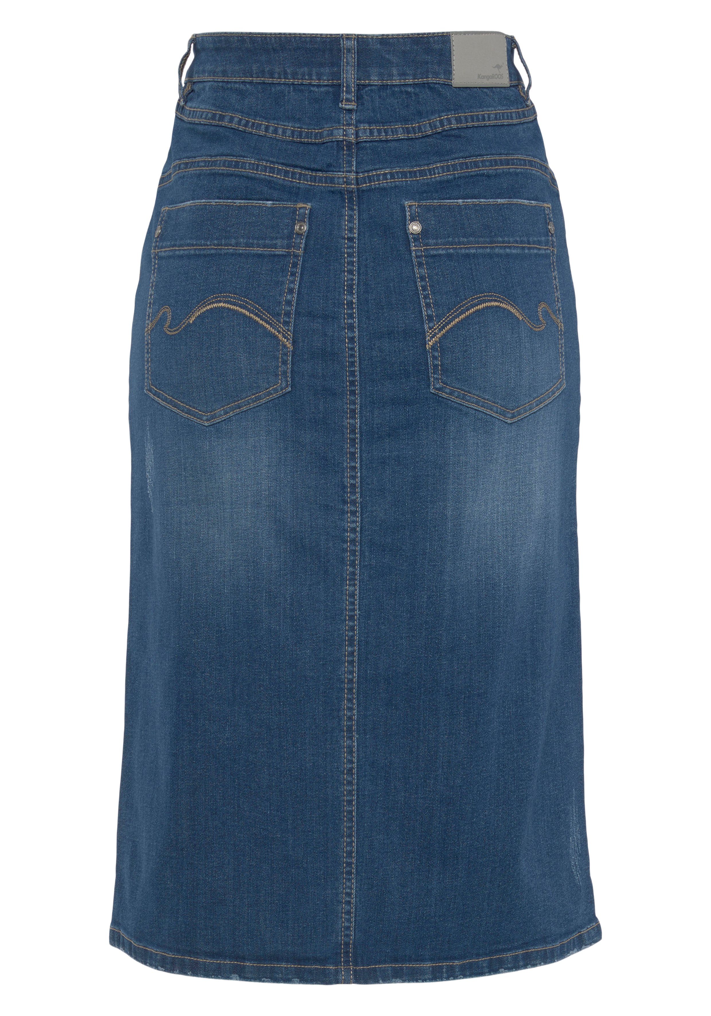KangaROOS Jeans rok in midi-lengte met split