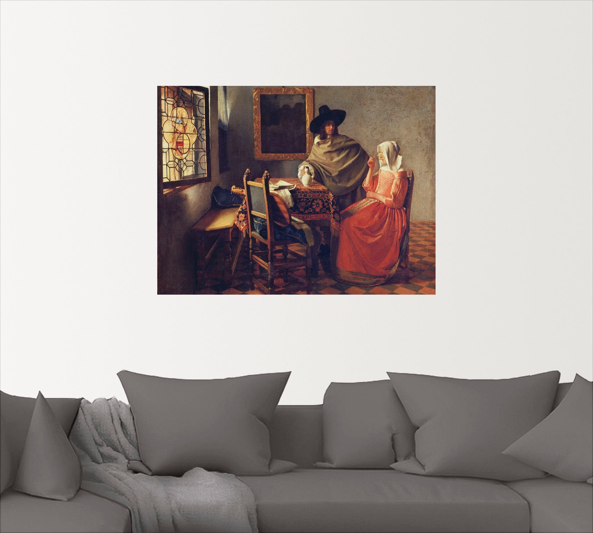 Artland Artprint Het glas wijn. Om 1660x61 als artprint op linnen, poster, muursticker in verschillende maten