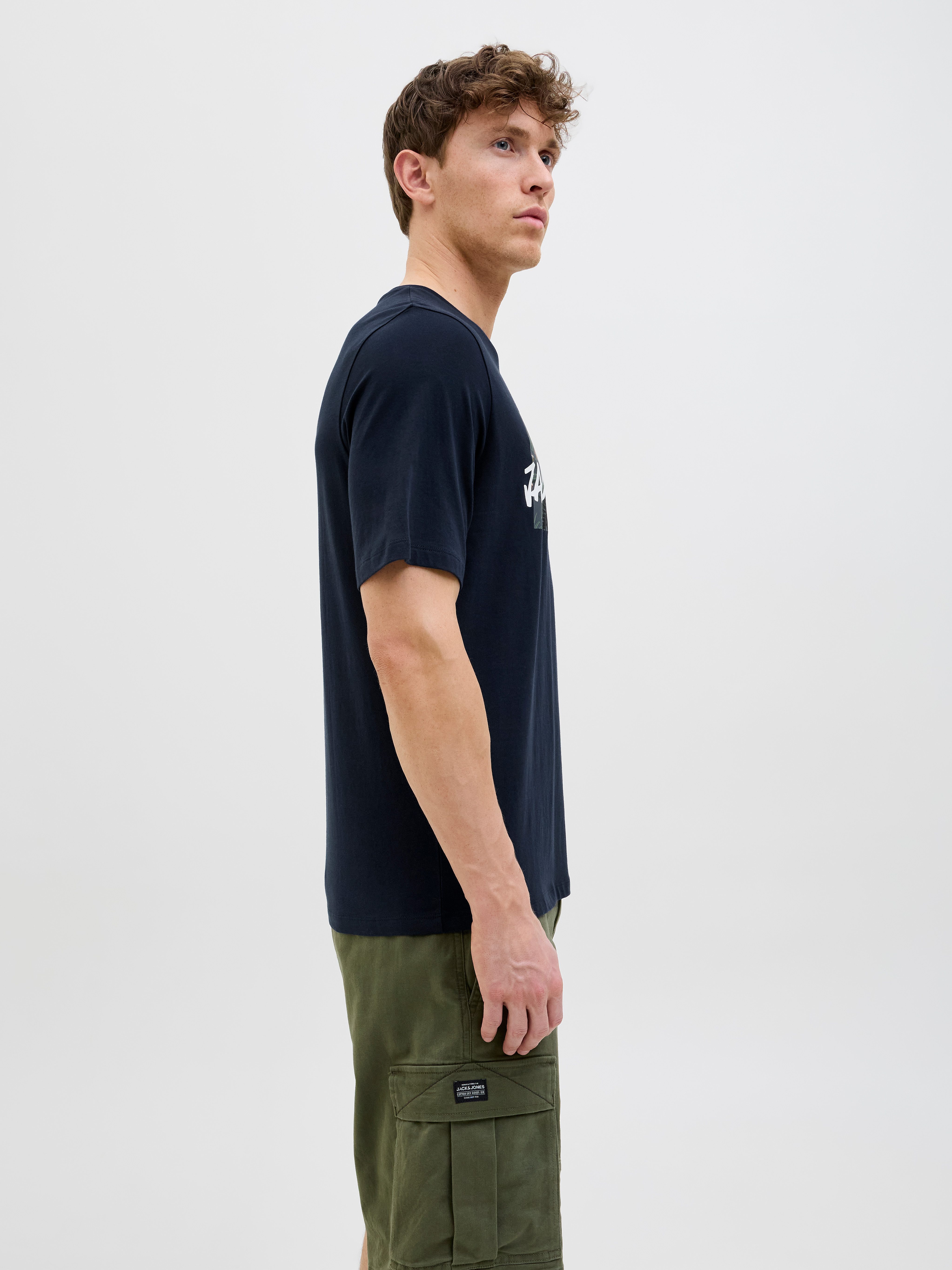 Jack & Jones Shirt met print JJHAWAII SHAPE TEE SS CREW NECK