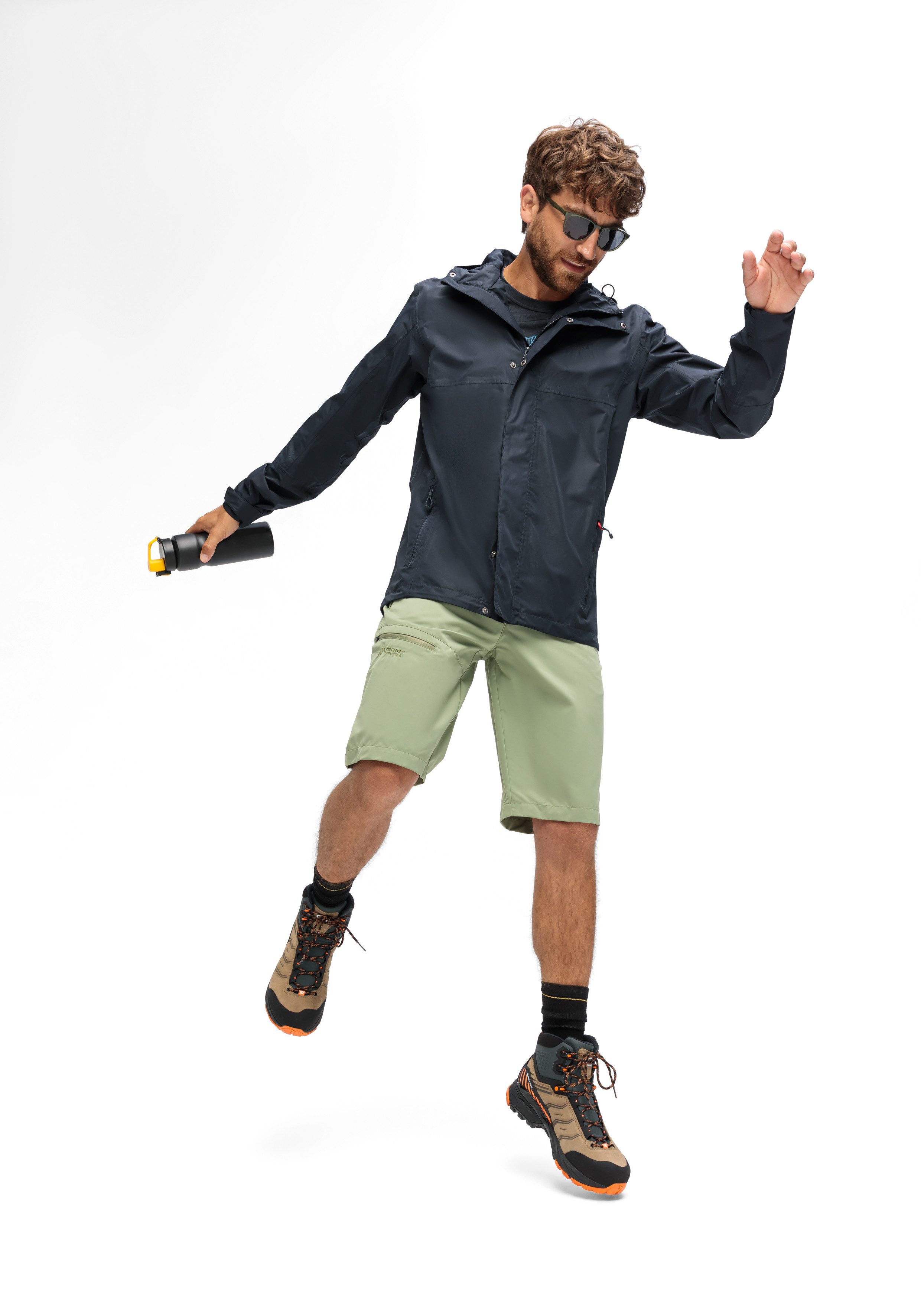 Maier Sports Outdoorjack Abbenstein M Heren jacke waterdicht, functionele jas met 2 buitenzakken + binnenzak