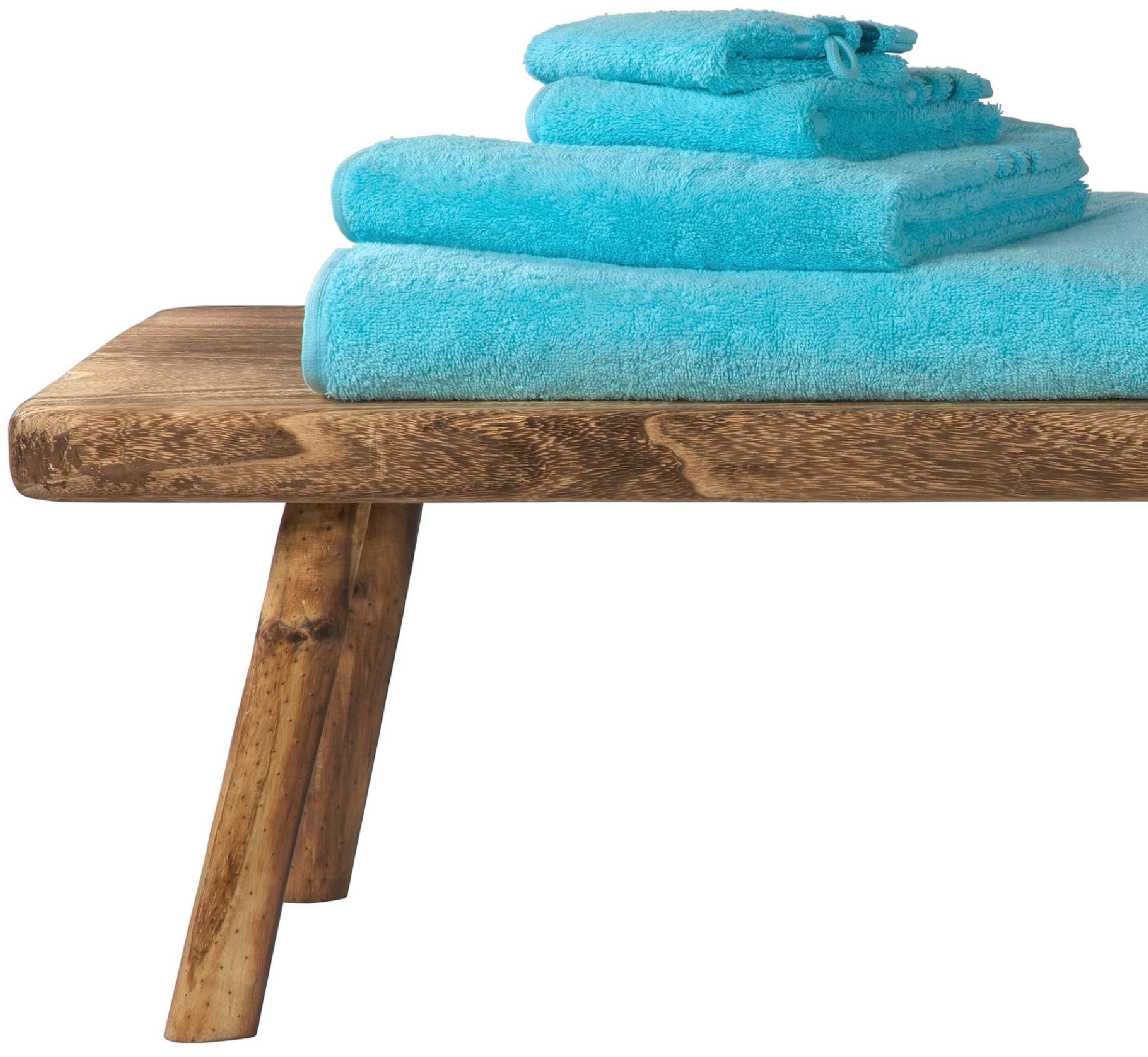 Schiesser Douchelakens Skyline Color van 100% katoen met elegante streeprand (set, 2 stuks)