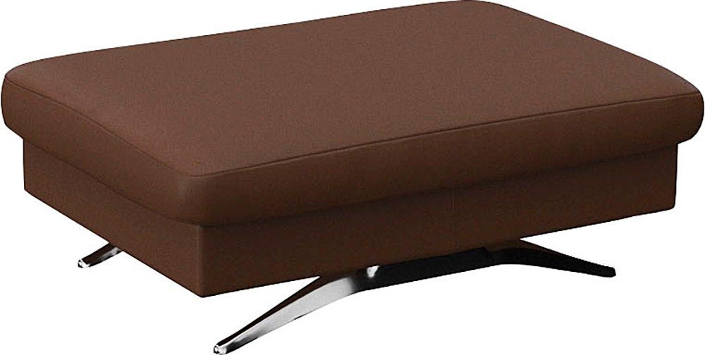 FLEXLUX Poef Glow zithocker, gestoffeerde Hocker met opbergruimte, voet van aluminium