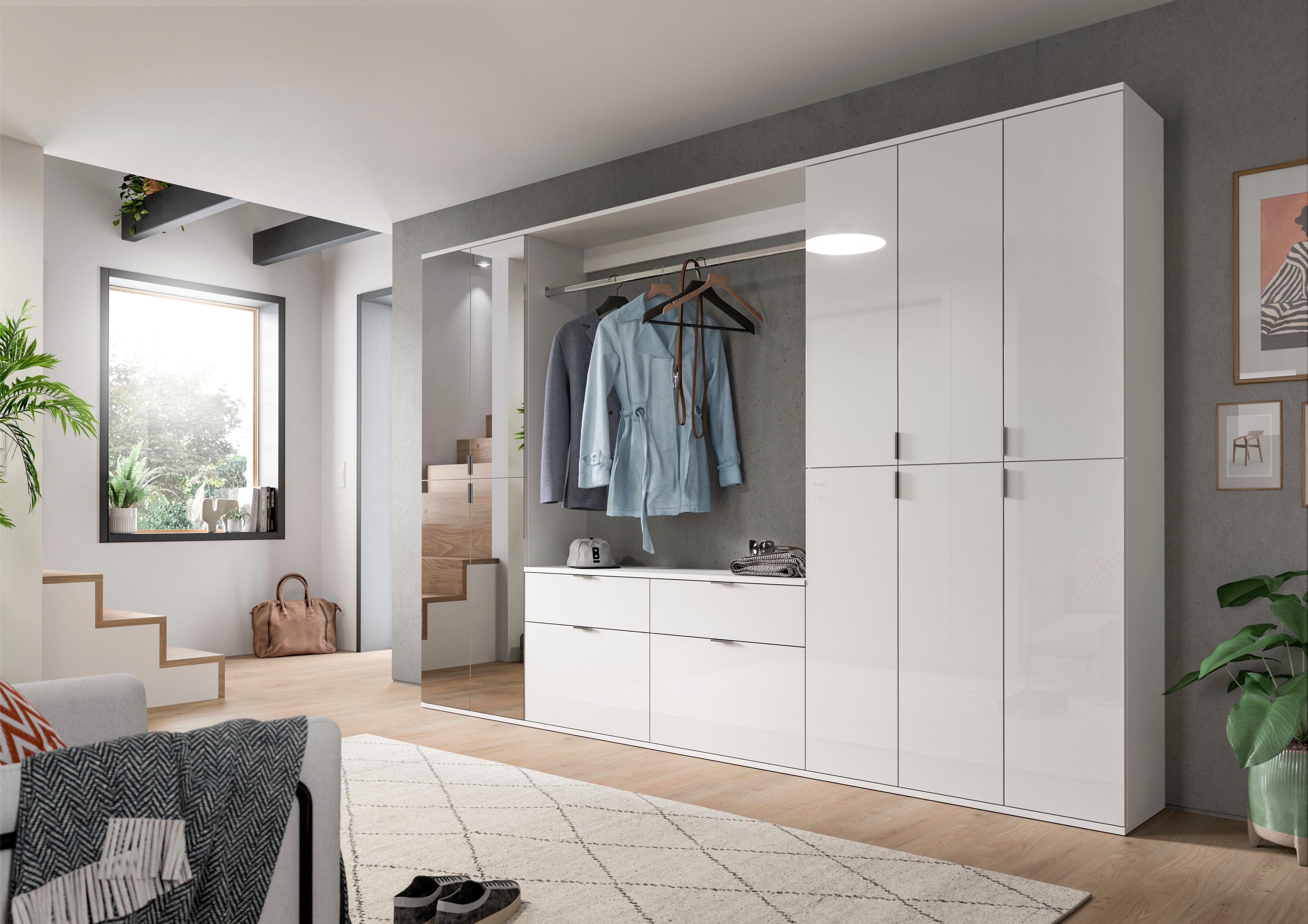 INOSIGN Halmeubelset Trondheim, Breedte 273 cm, 6-delig, bestaande uit: 3x garderobekast, 1 commode, 1 kledingstang, 1 legplank (set, 5-delig)