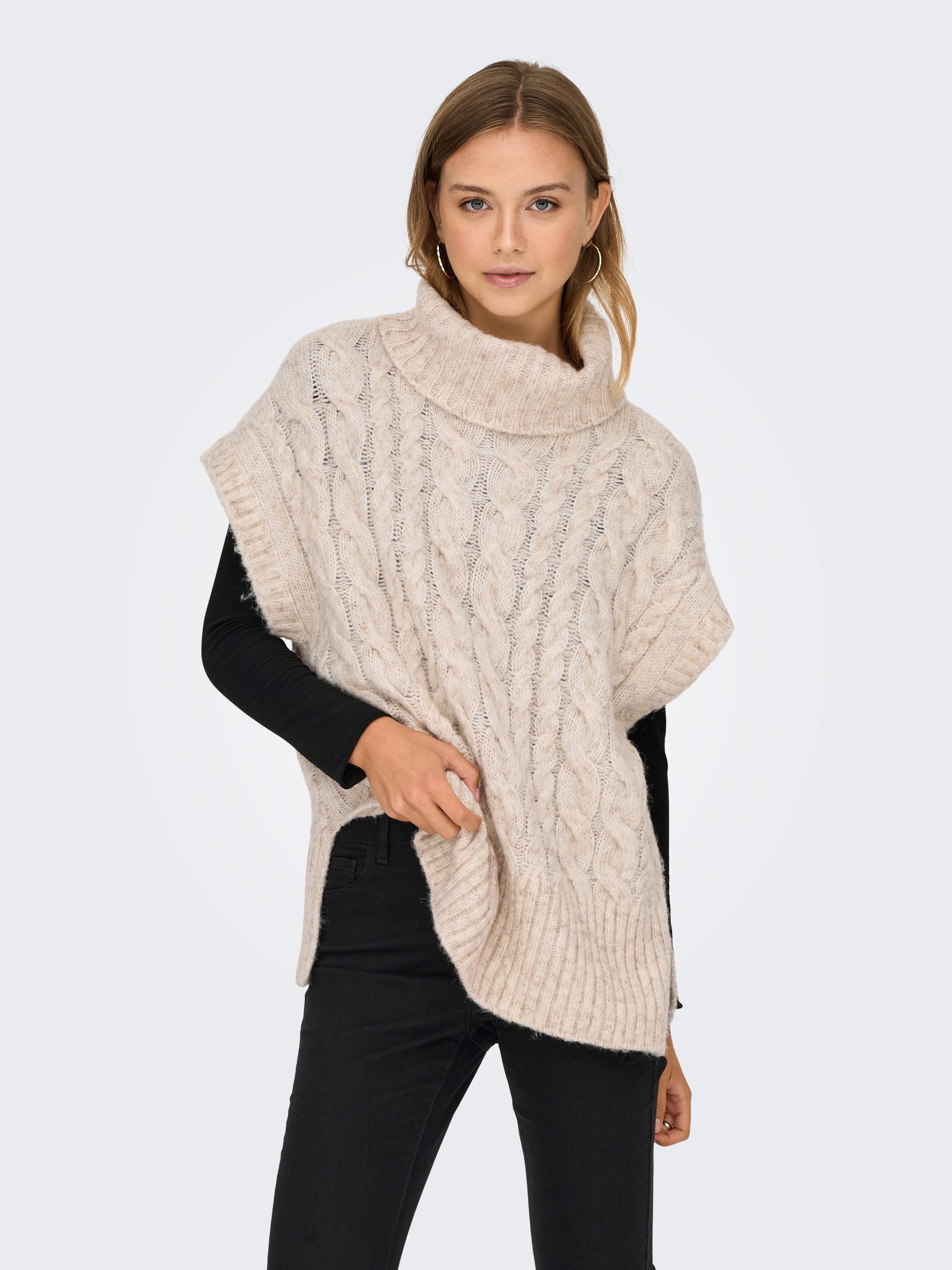 Only Gebreide trui ONLIDA LIFE SL ROLLNECK VEST CC KNT