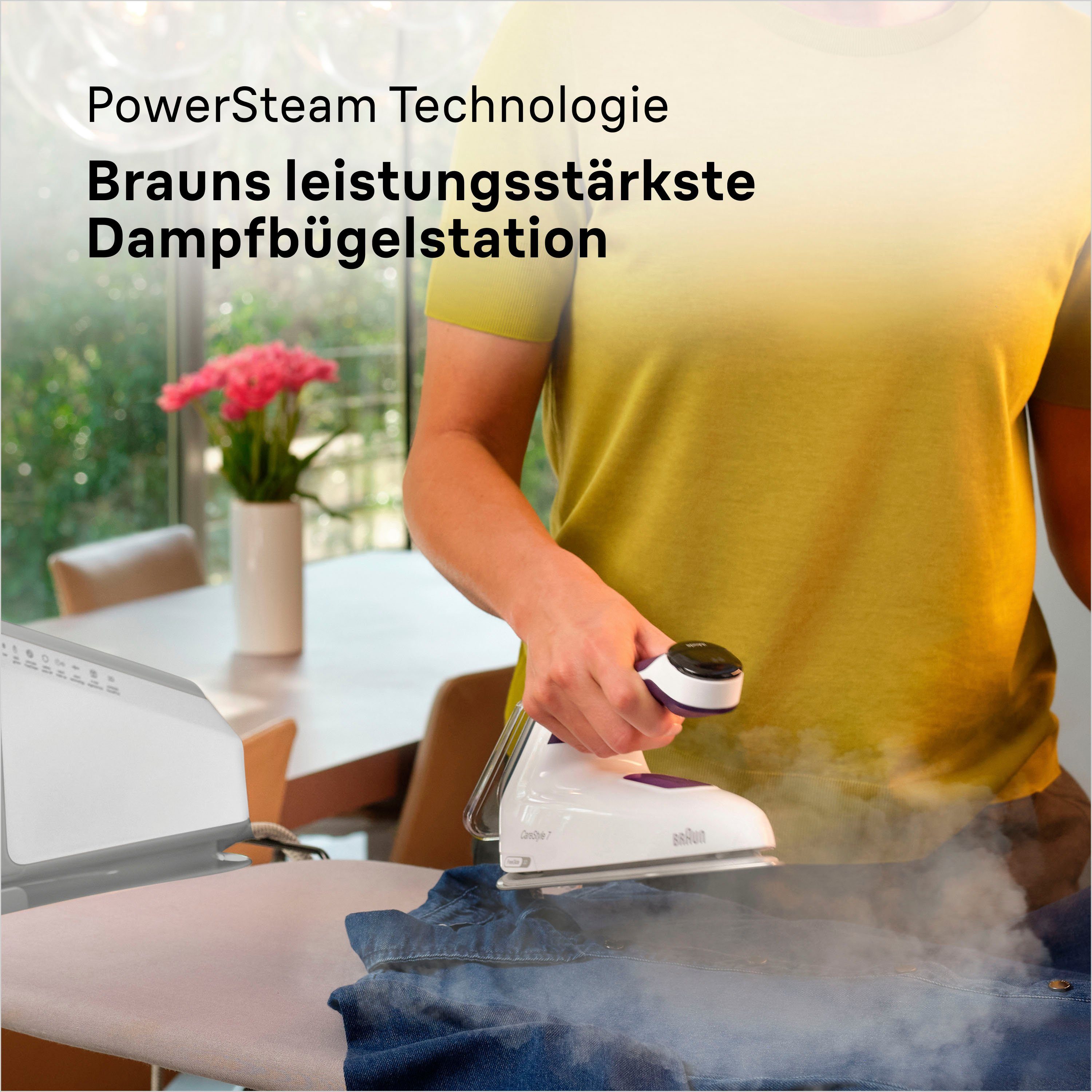 Braun Stoomstrijkstation Braun CareStyle 7 IS 7266 VI Dampfbügelstation Weiß/Violett