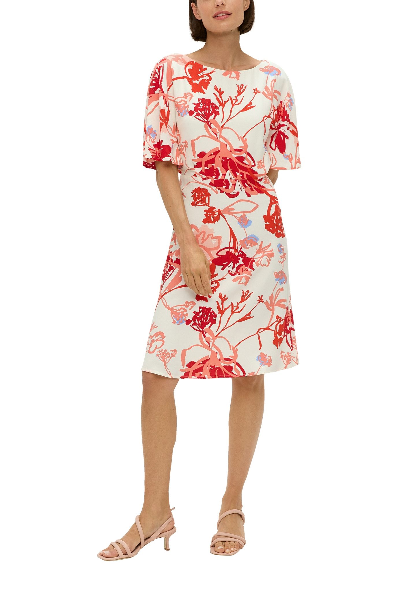 s.Oliver BLACK LABEL Midi-jurk met print all-over