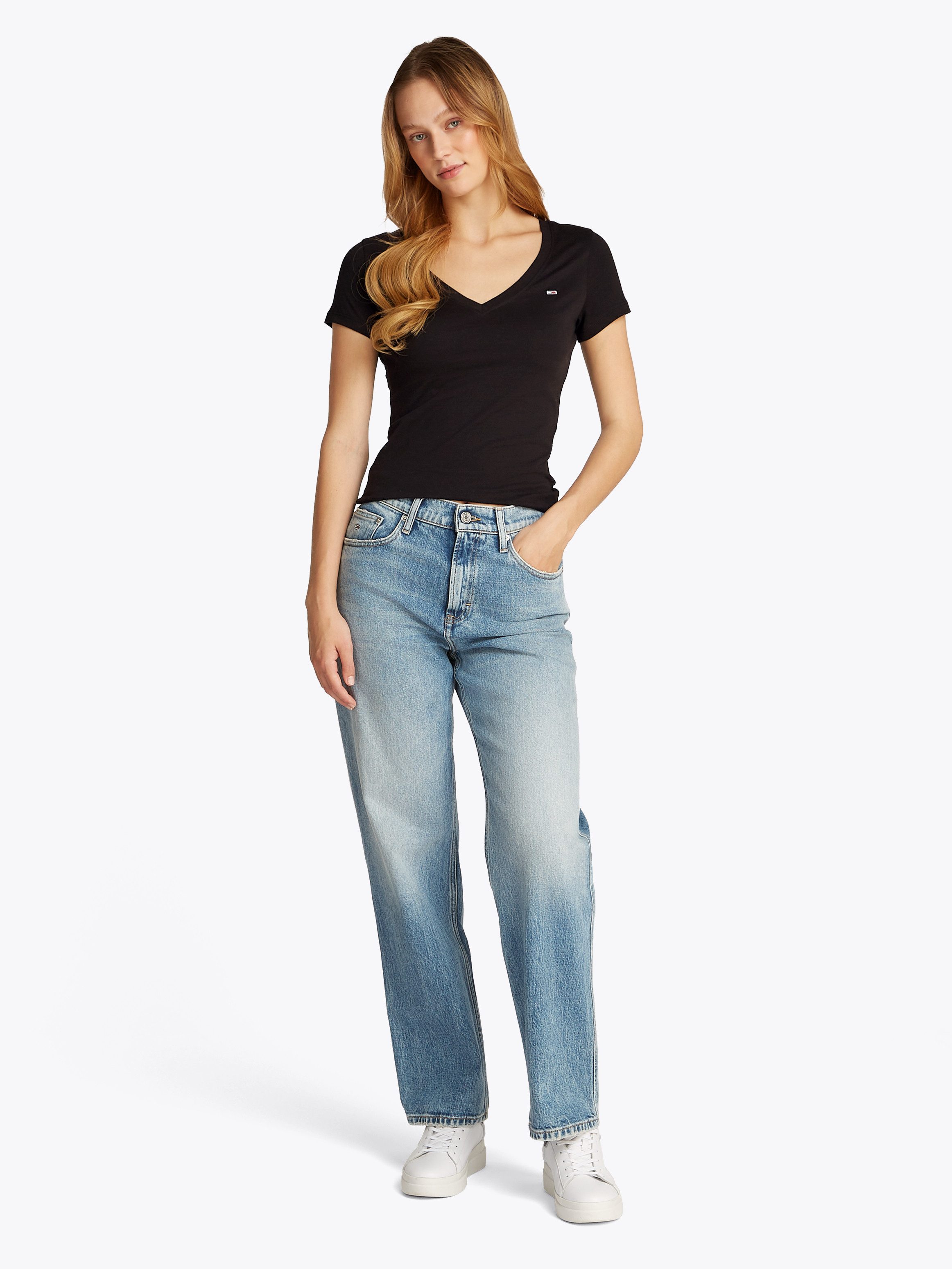 TOMMY JEANS T-shirt TJW SLIM V-NECK TEE