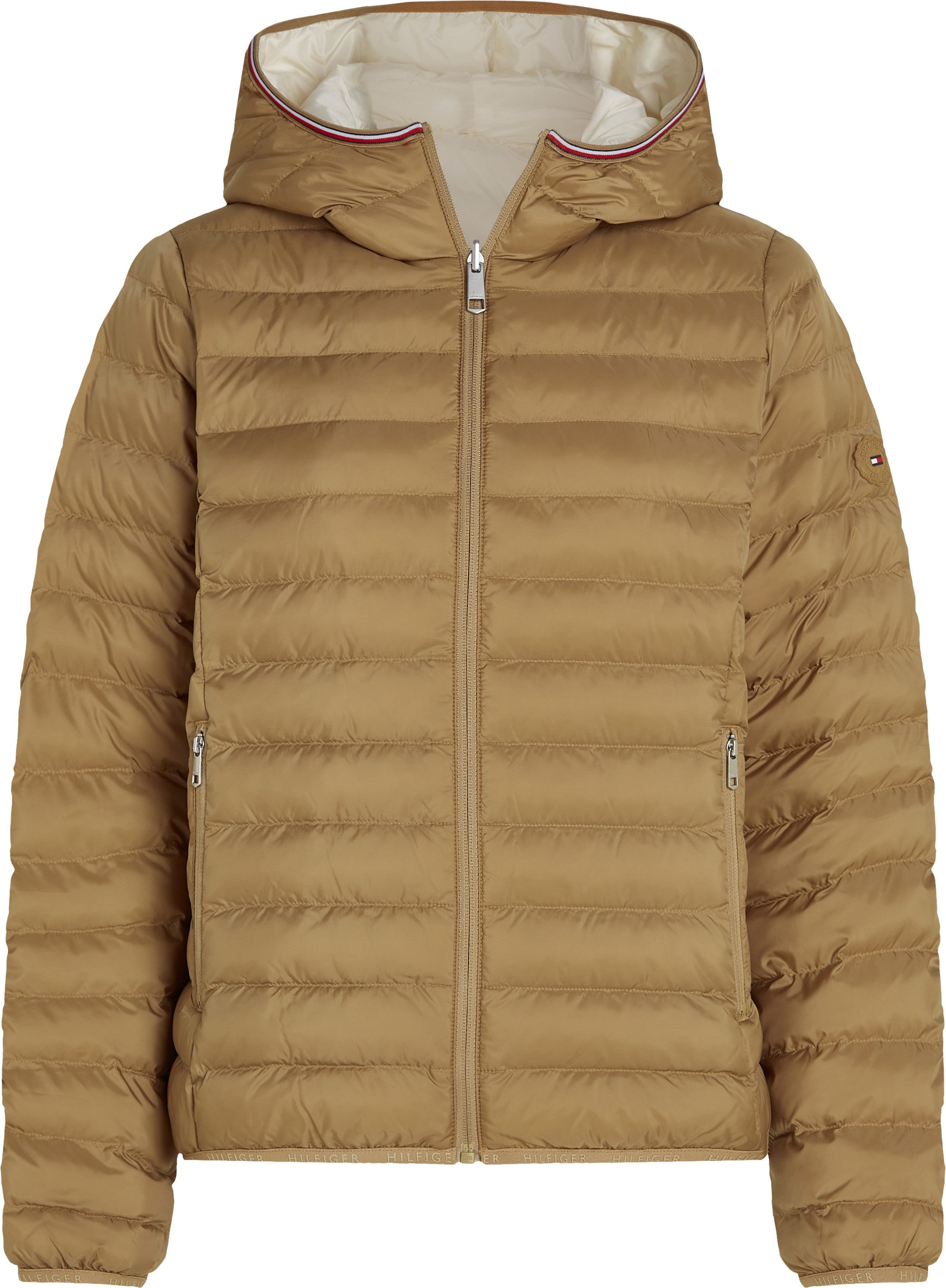 Tommy Hilfiger Gewatteerde jas REVERSIBLE LW PADDED JACKET met omkeerbare draagmogelijkheid lichte vulling logo-patch