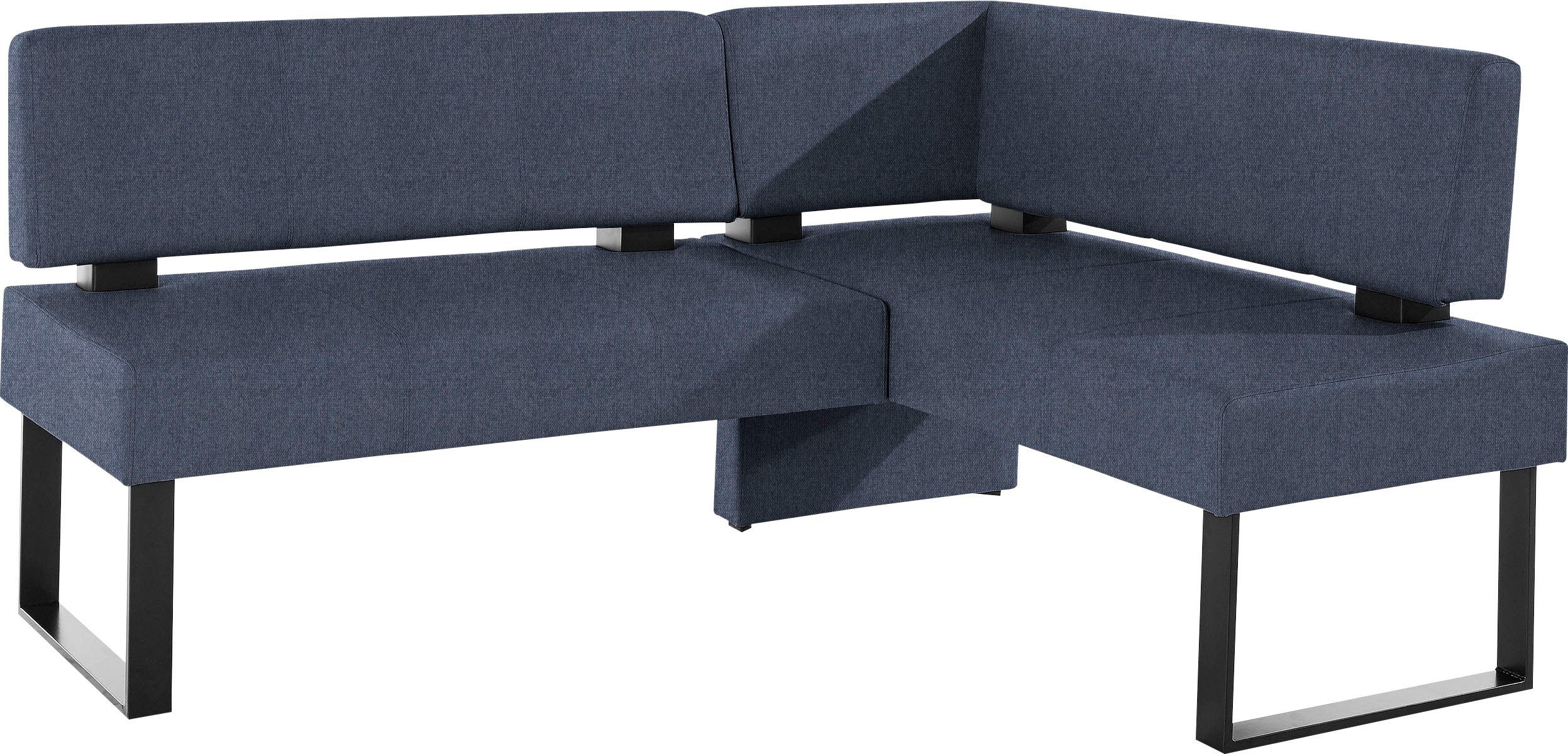 Home affaire Hoekbank Oliver met metalen frame, keukenbank verschillende hoezen cord eetkamerbank ottos choice blauw, hoekbanken, 200 cm