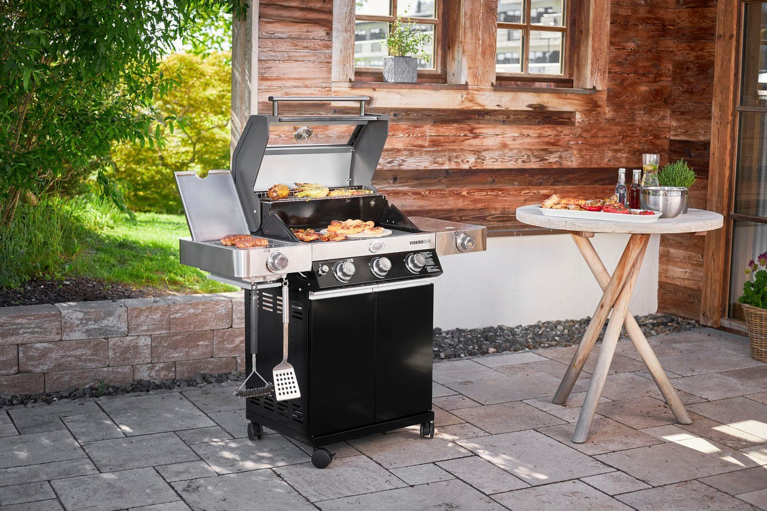 ROESLE Schoonmaakborstel No.1, 25168 voor grillroosters van roestvrij staal, staalborstels, lengte 43 cm