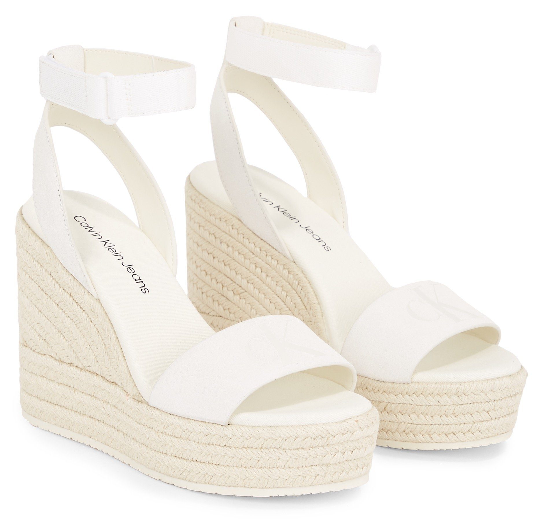 Calvin Klein Sleehaksandaaltjes WEDGE SANDAL SU MG BTW zomerschoen, sandaal, sleehak, met...