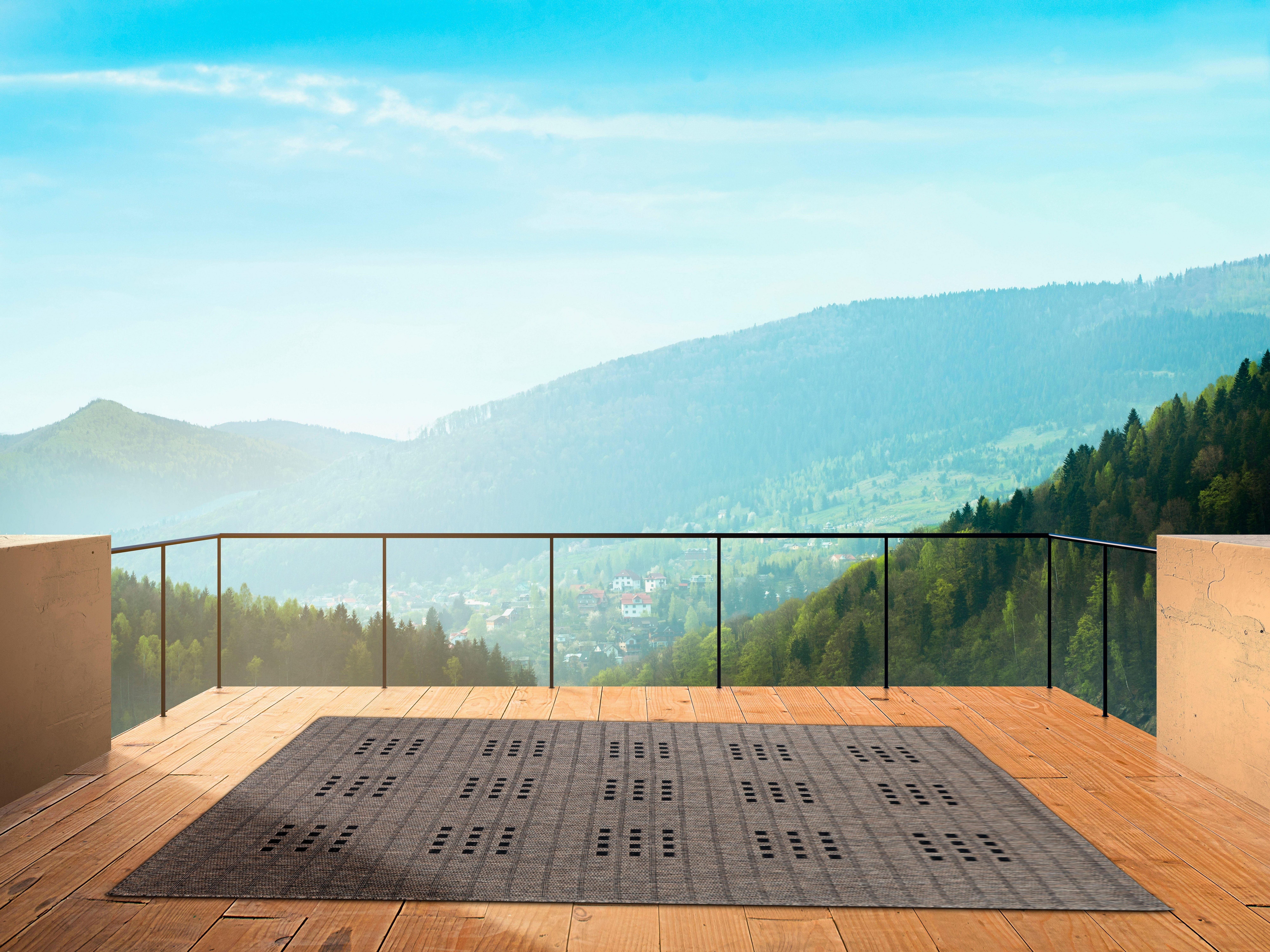 Bruno Banani Vloerkleed Farum In- en outdoor-vloerkleed, weerbestendig & uv-bestendig, bijzonder plat