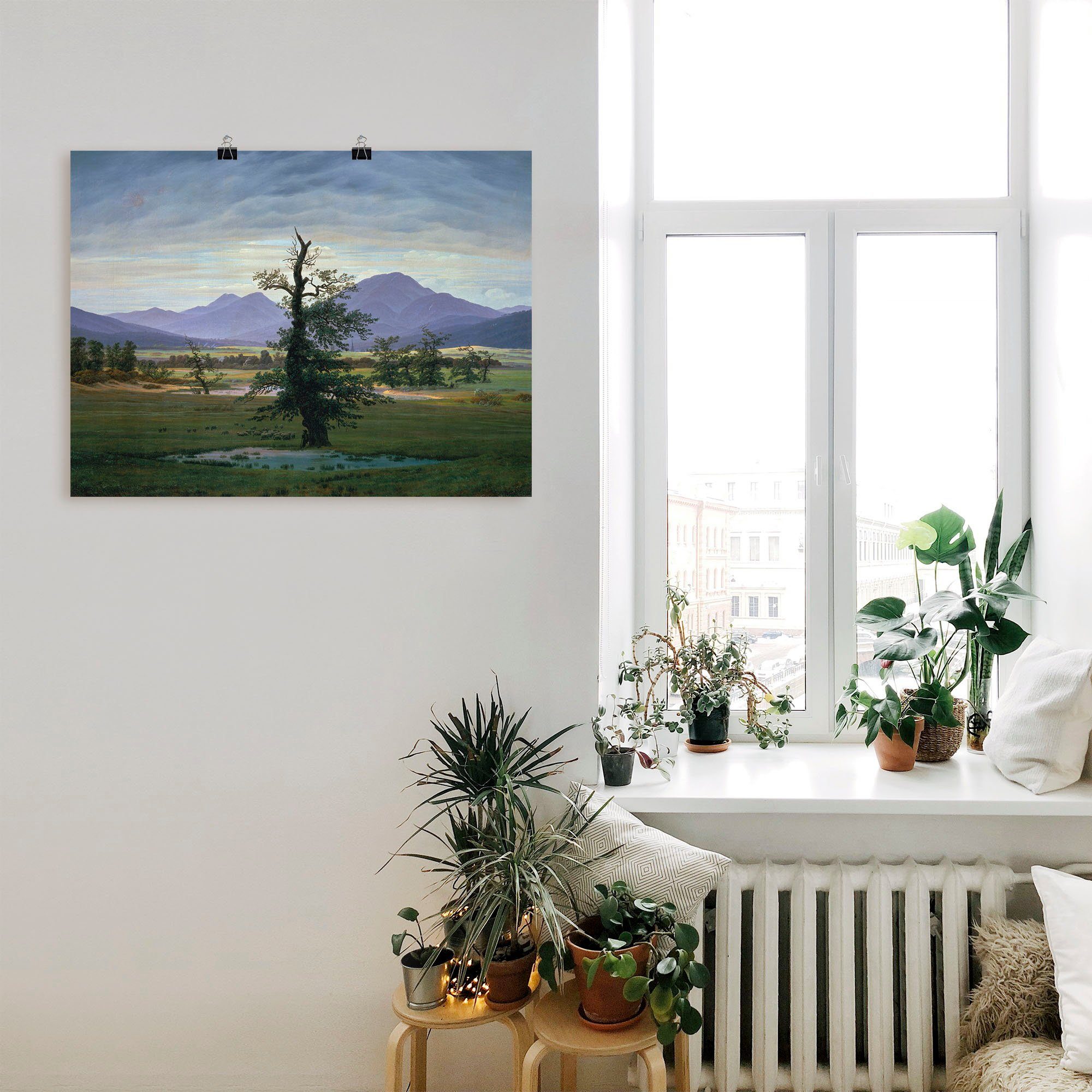 Artland Artprint De eenzame boom als artprint van aluminium, artprint op linnen, muursticker of poster in verschillende maten